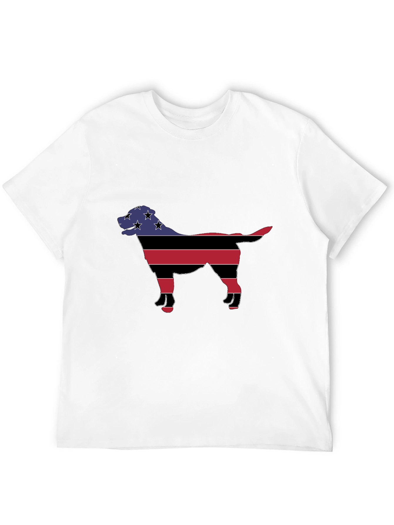 Patriotic Dog Silhouette Graphic Tee