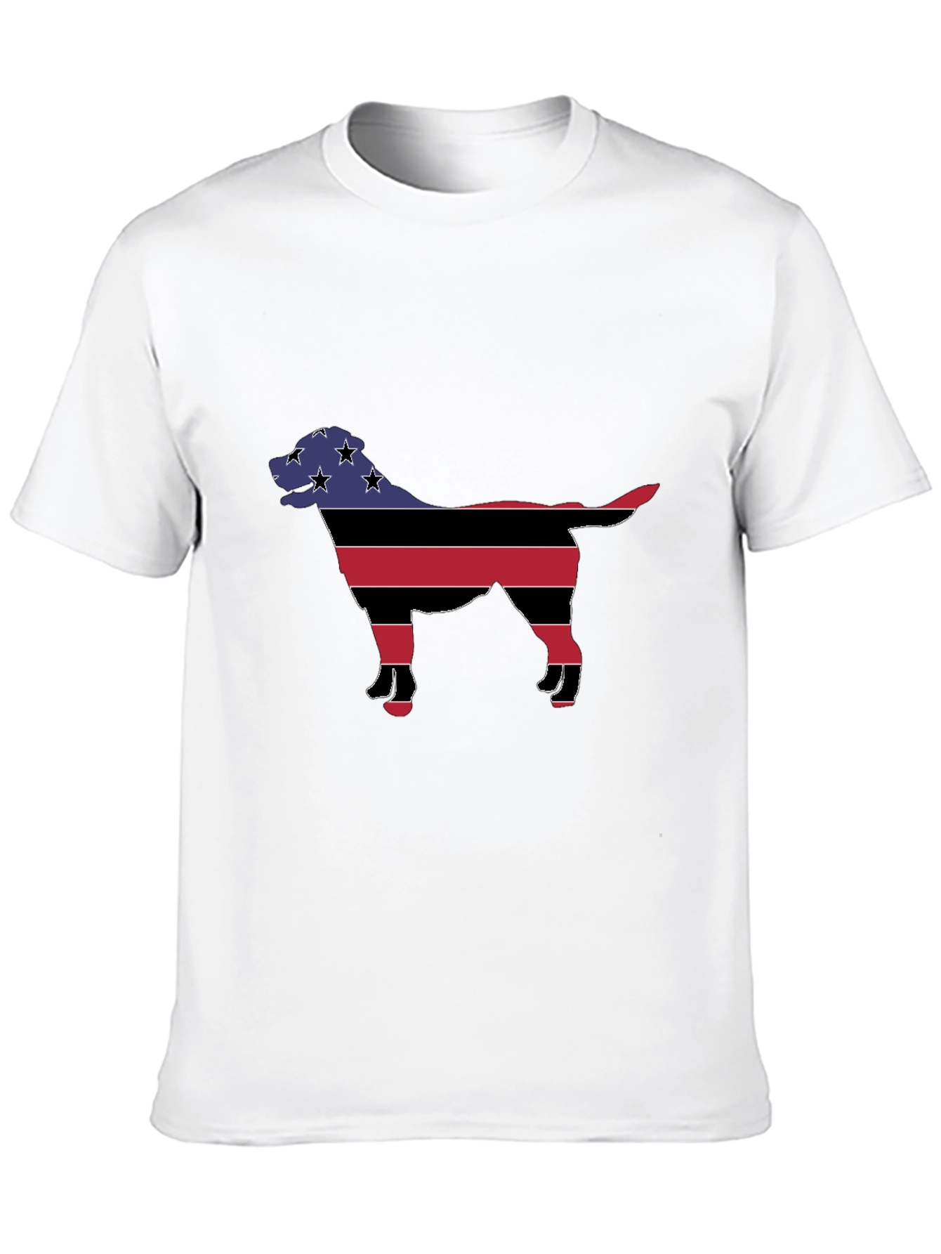 Patriotic Dog Silhouette Graphic Tee