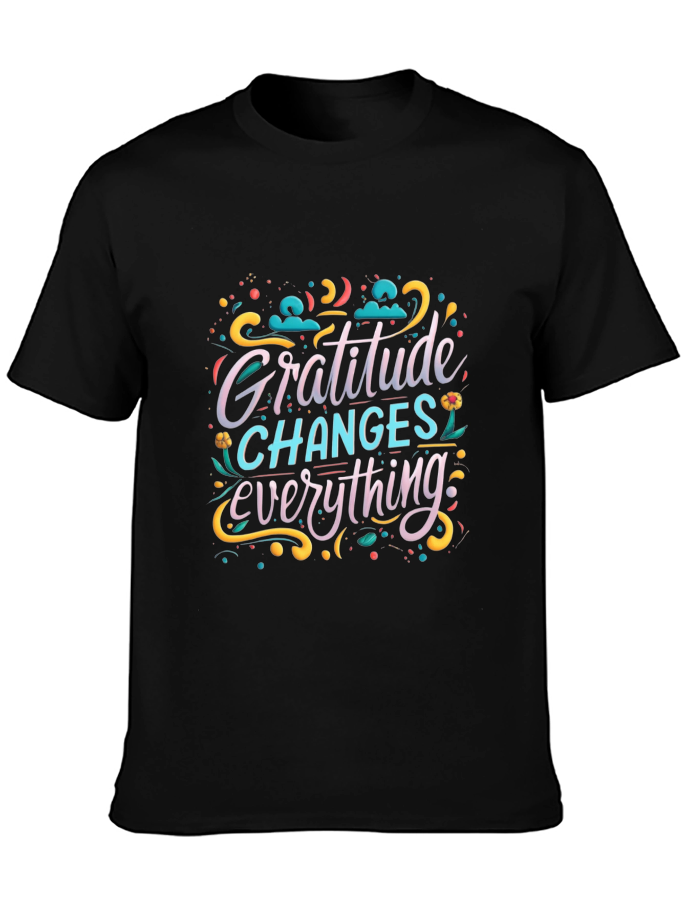 Gratitude Changes Everything Graphic Tee - Black