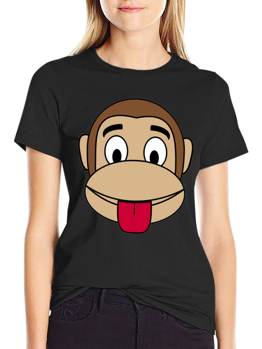 Funny Monkey Graphic Black T-Shirt