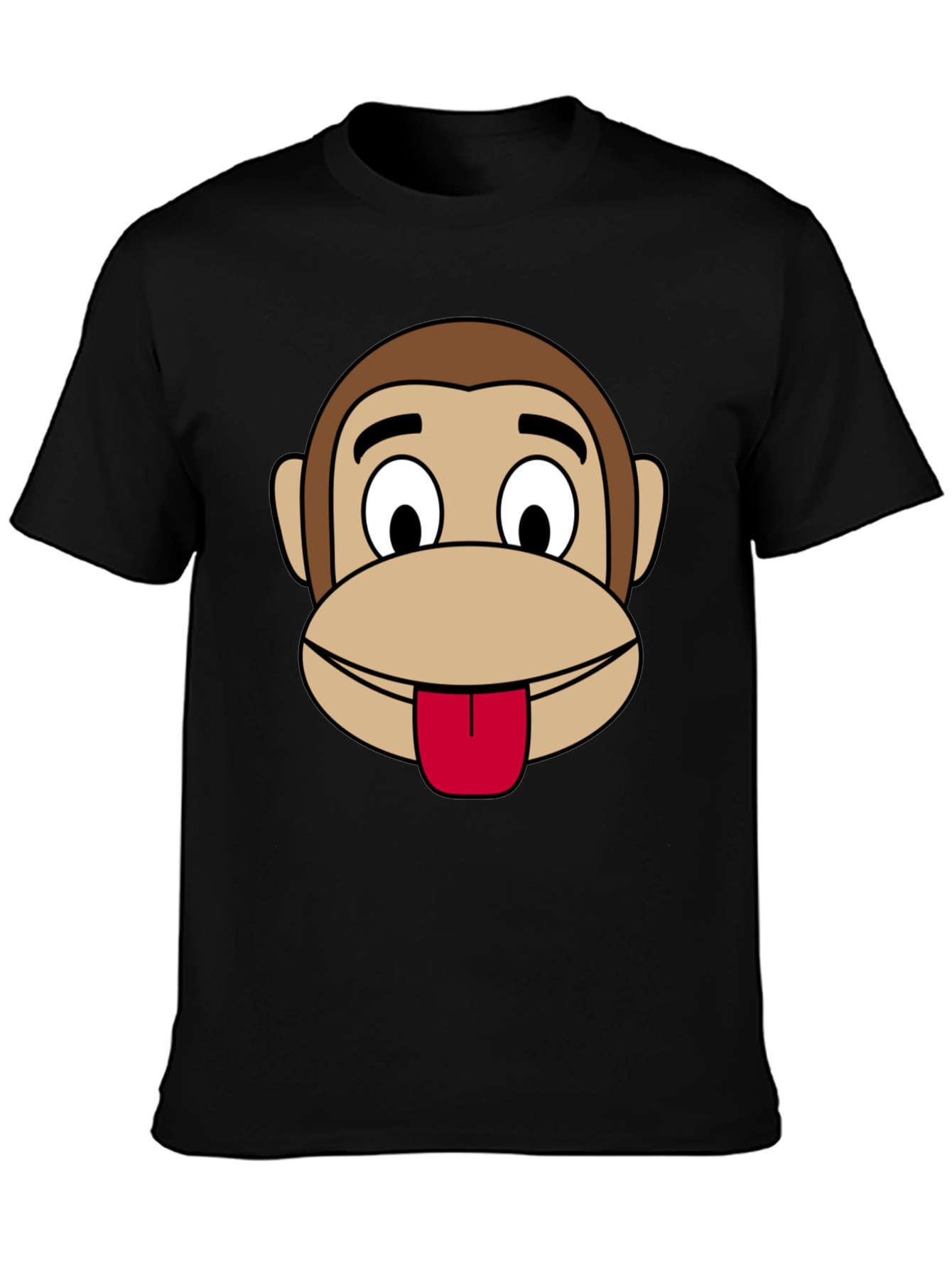 Funny Monkey Graphic Black T-Shirt