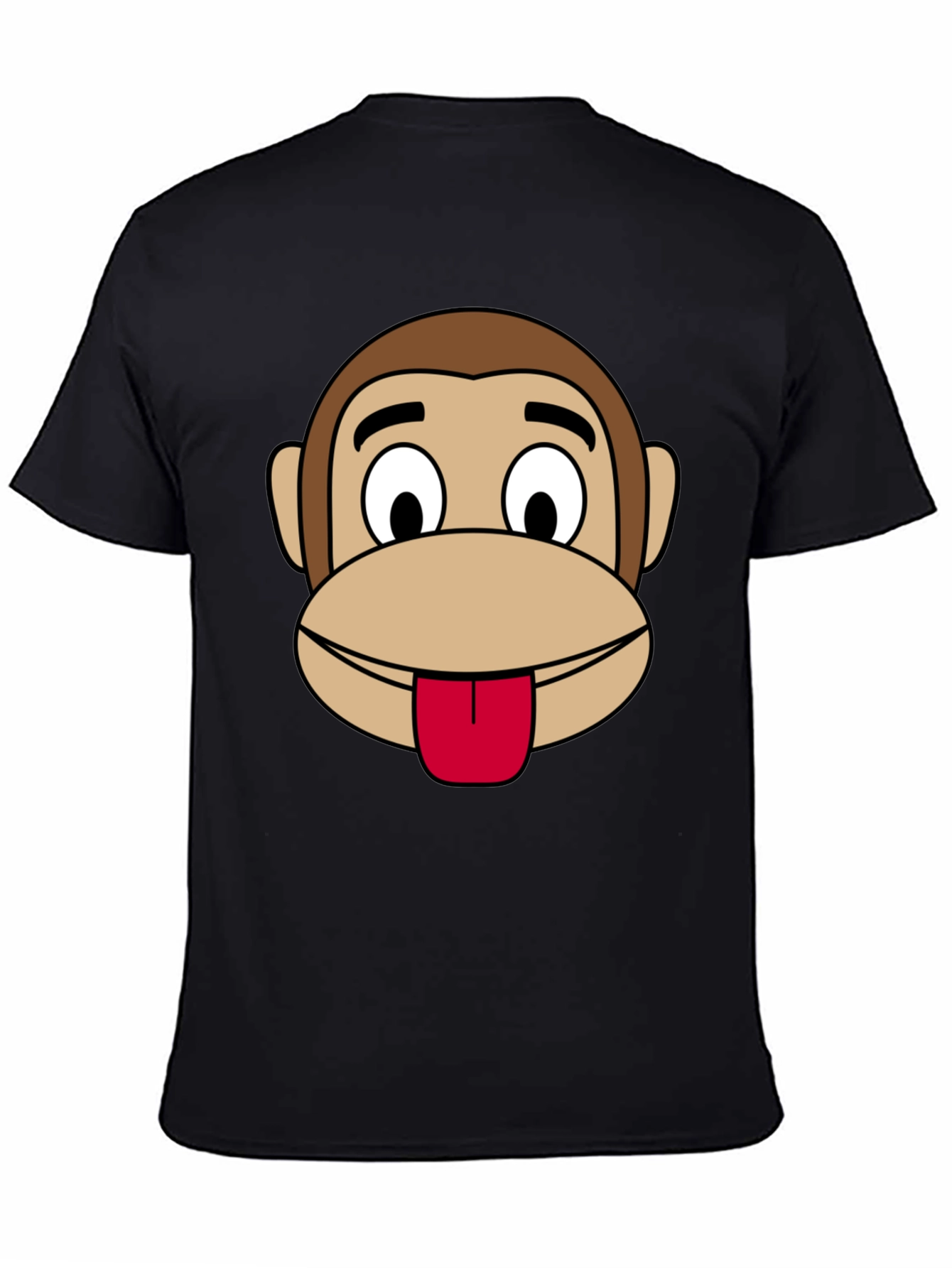 Funny Monkey Graphic Black T-Shirt