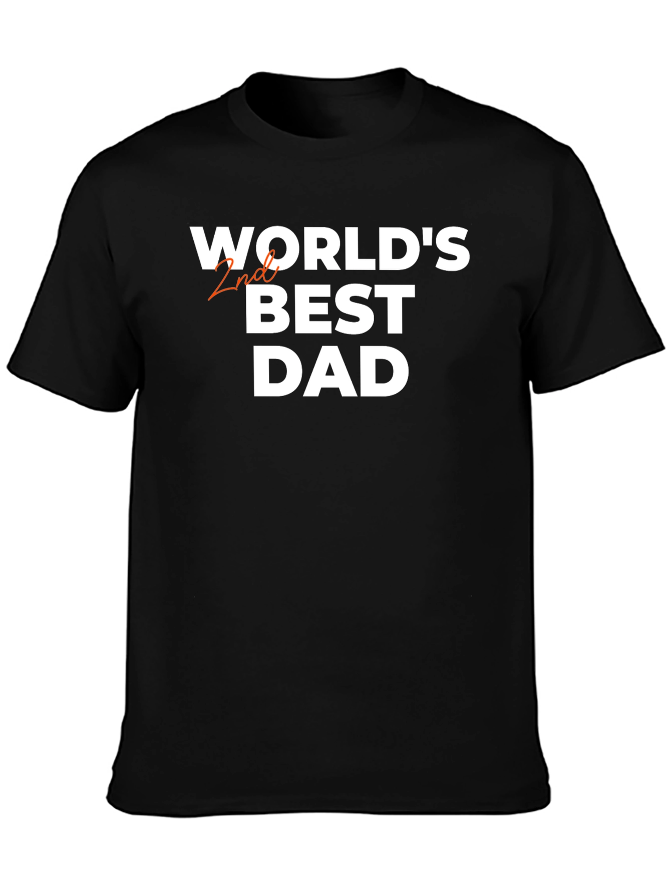 Worlds 2nd Best Dad Black T-Shirt