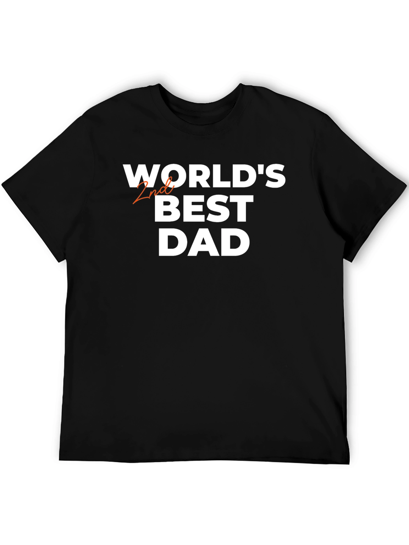 Worlds 2nd Best Dad Black T-Shirt