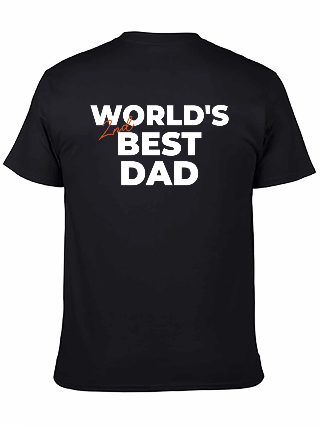 Worlds 2nd Best Dad Black T-Shirt