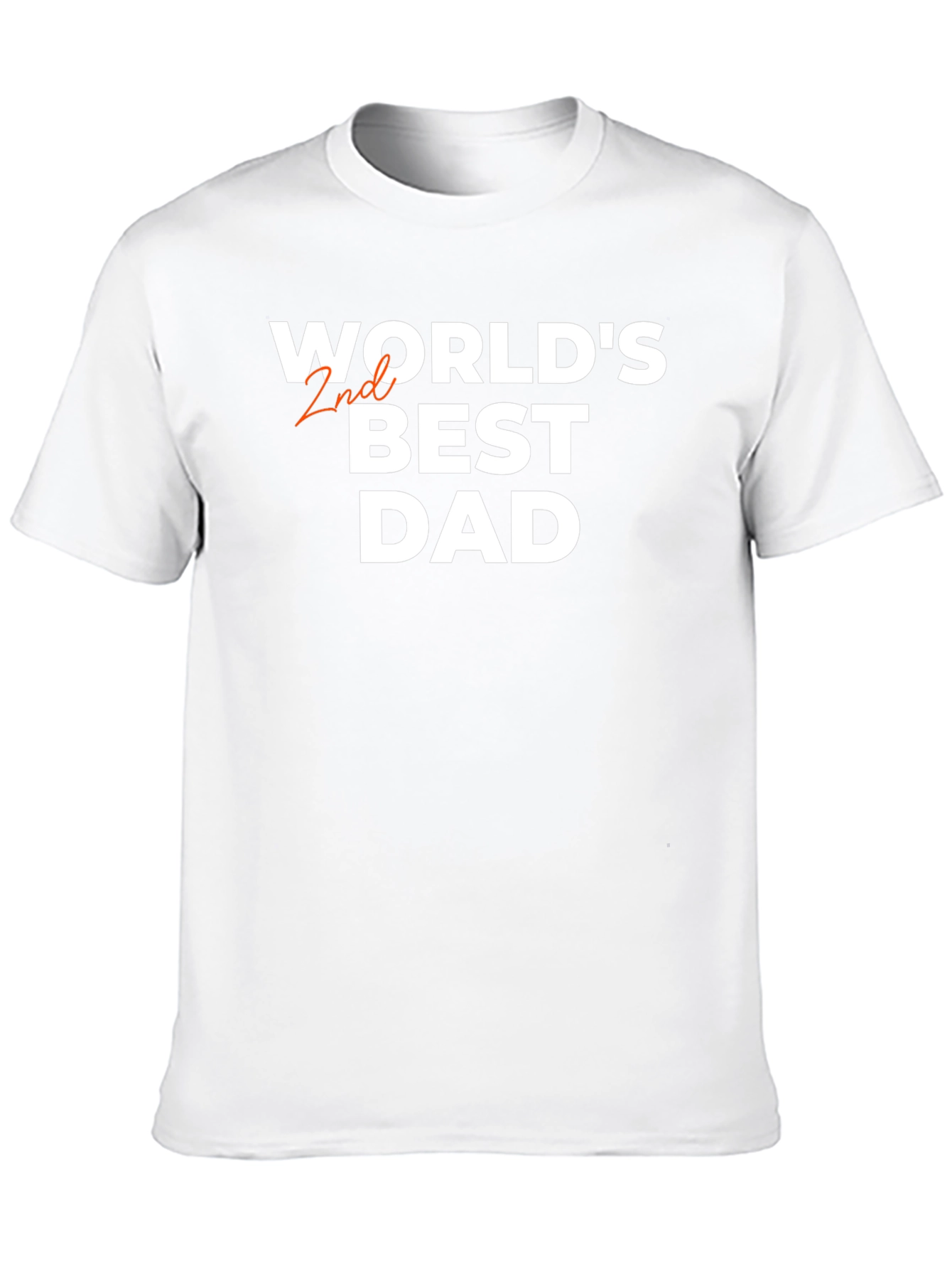 Worlds 2nd Best Dad Black T-Shirt