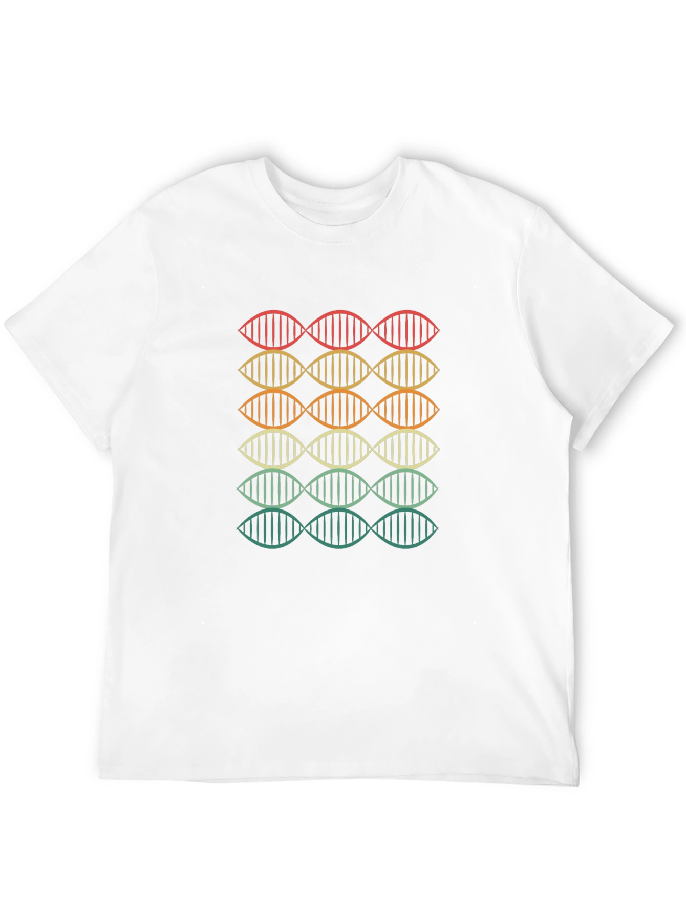 Retro DNA Strand Graphic T-Shirt