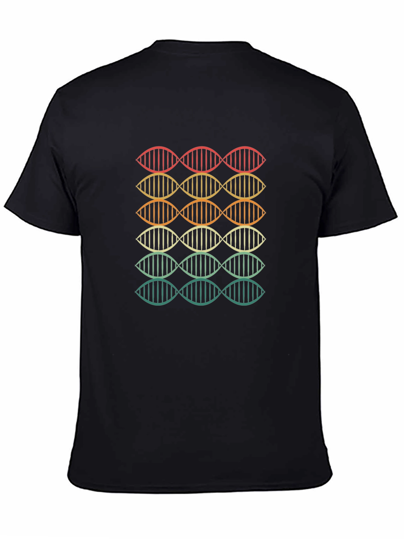 Retro DNA Strand Graphic T-Shirt
