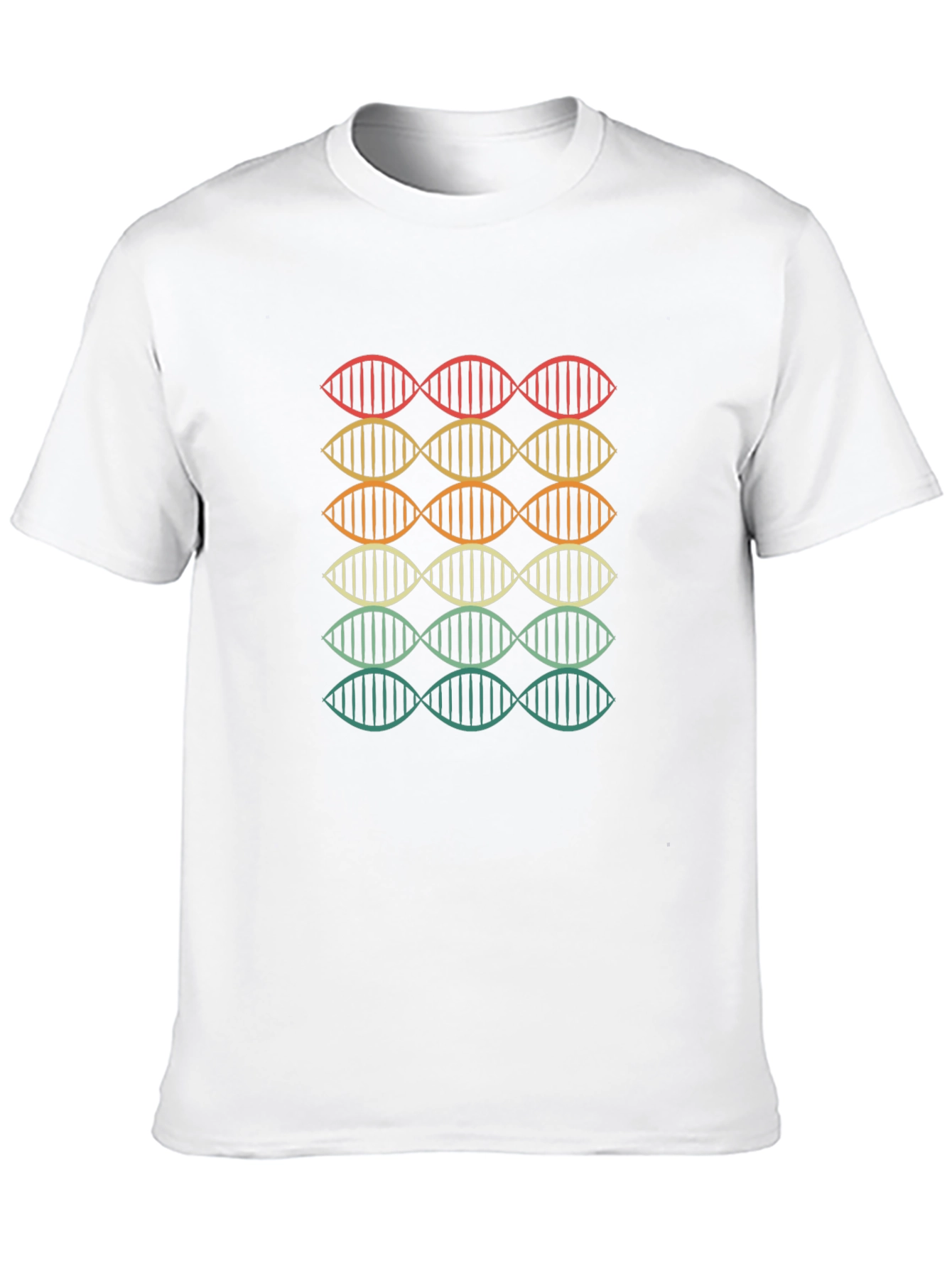 Retro DNA Strand Graphic T-Shirt