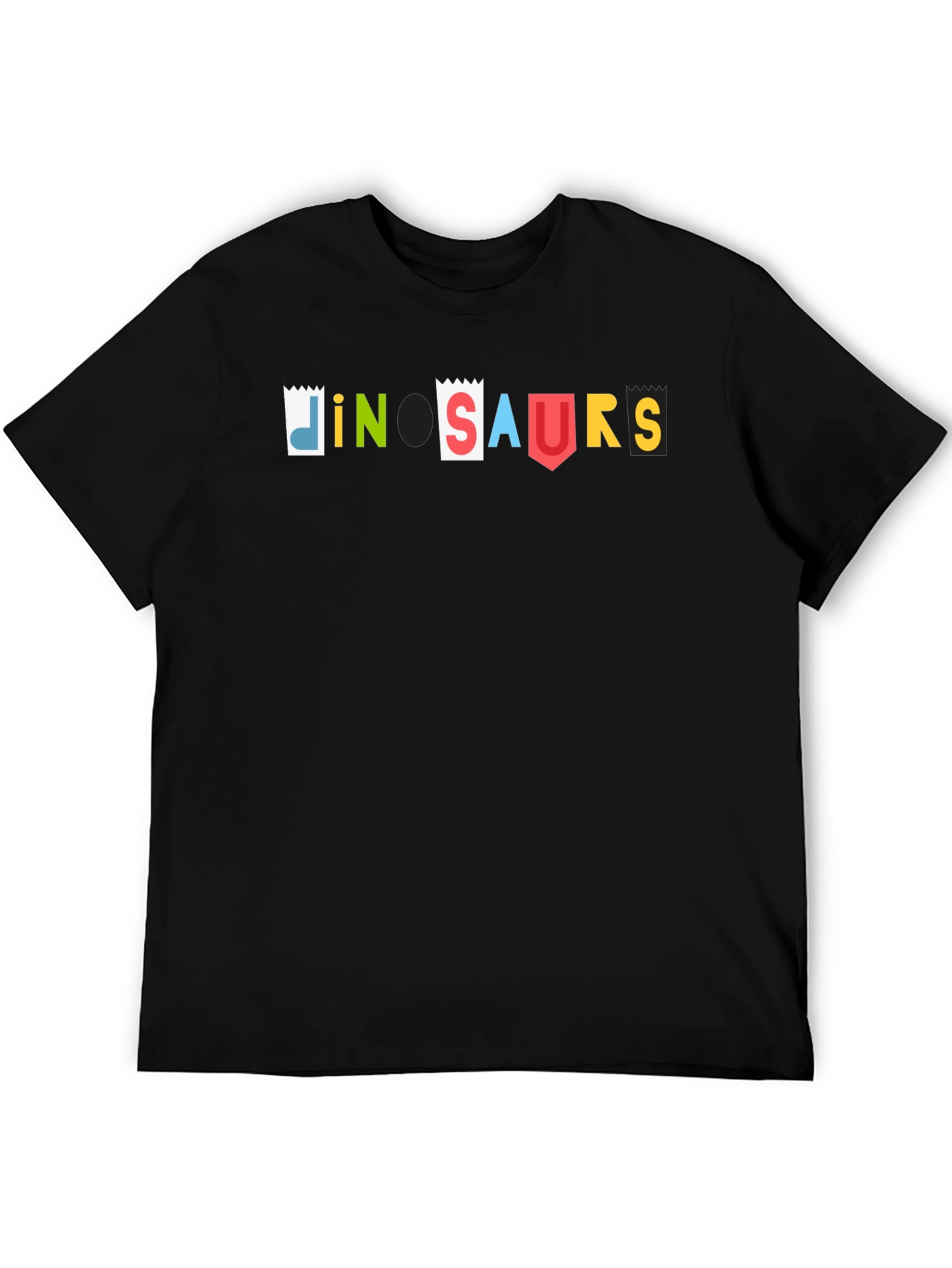 Dinosaurs Graphic T-Shirt - Black Cotton Blend