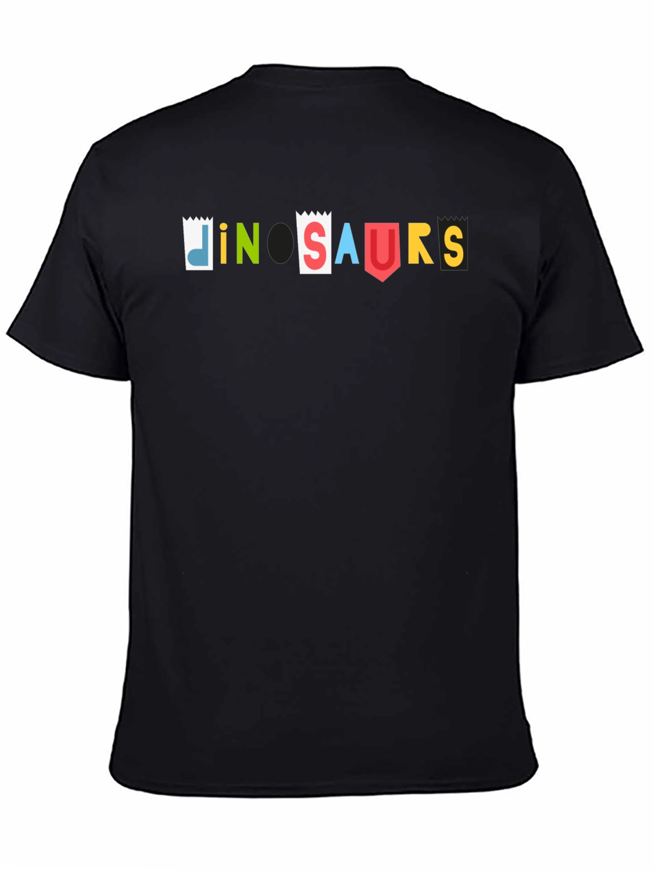 Dinosaurs Graphic T-Shirt - Black Cotton Blend