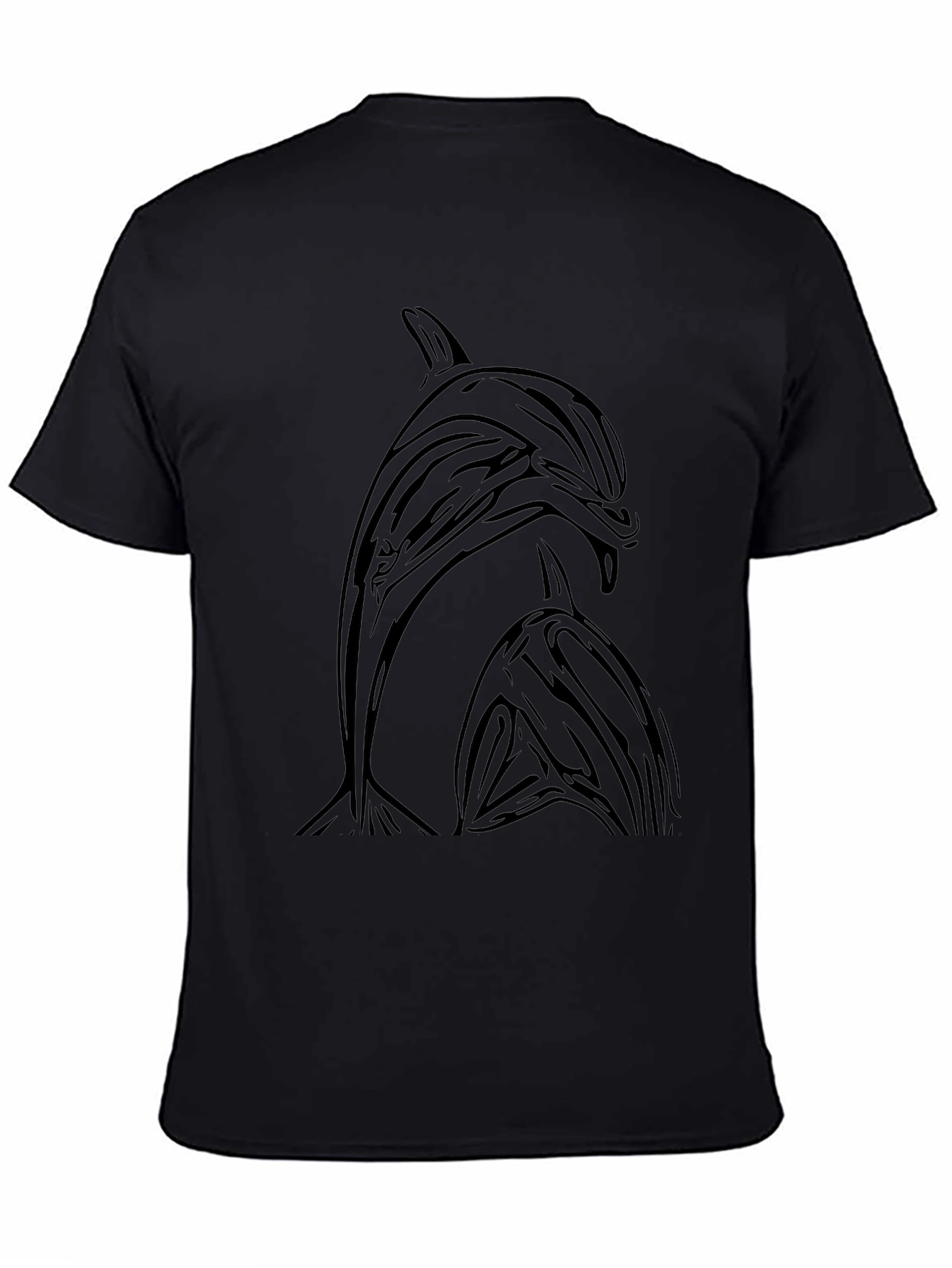 Orca Dolphin Graphic Tee - Black T-Shirt