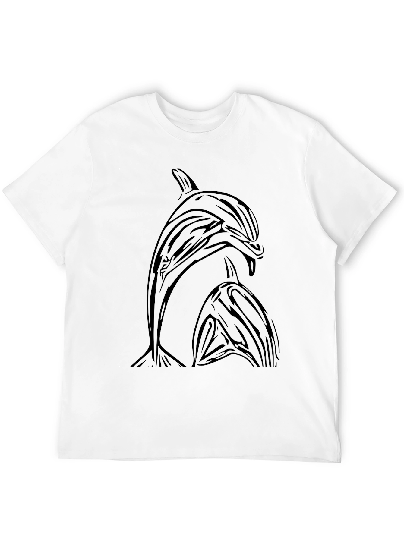 Orca Dolphin Graphic Tee - Black T-Shirt