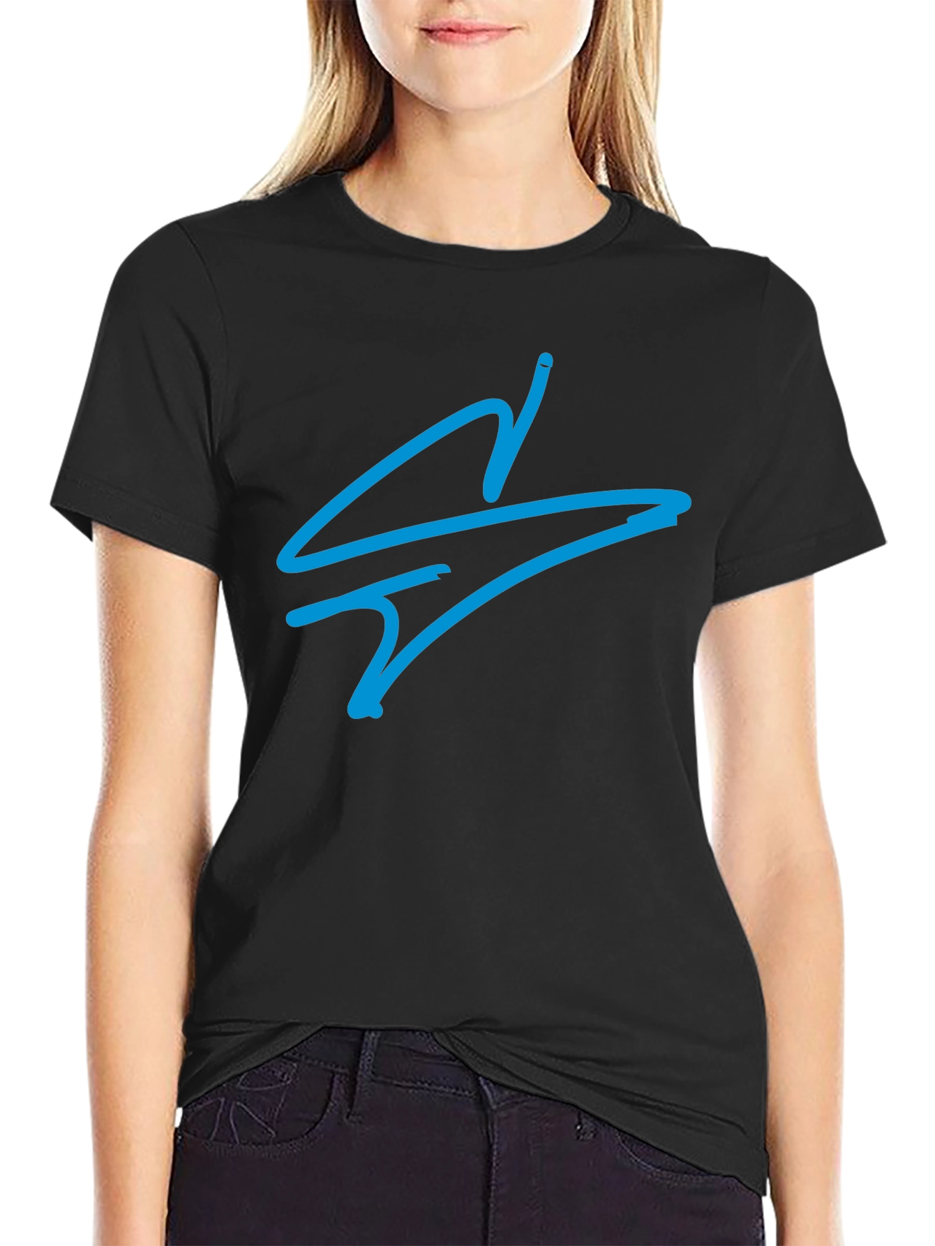 Cool Blue Symbol Black T-Shirt