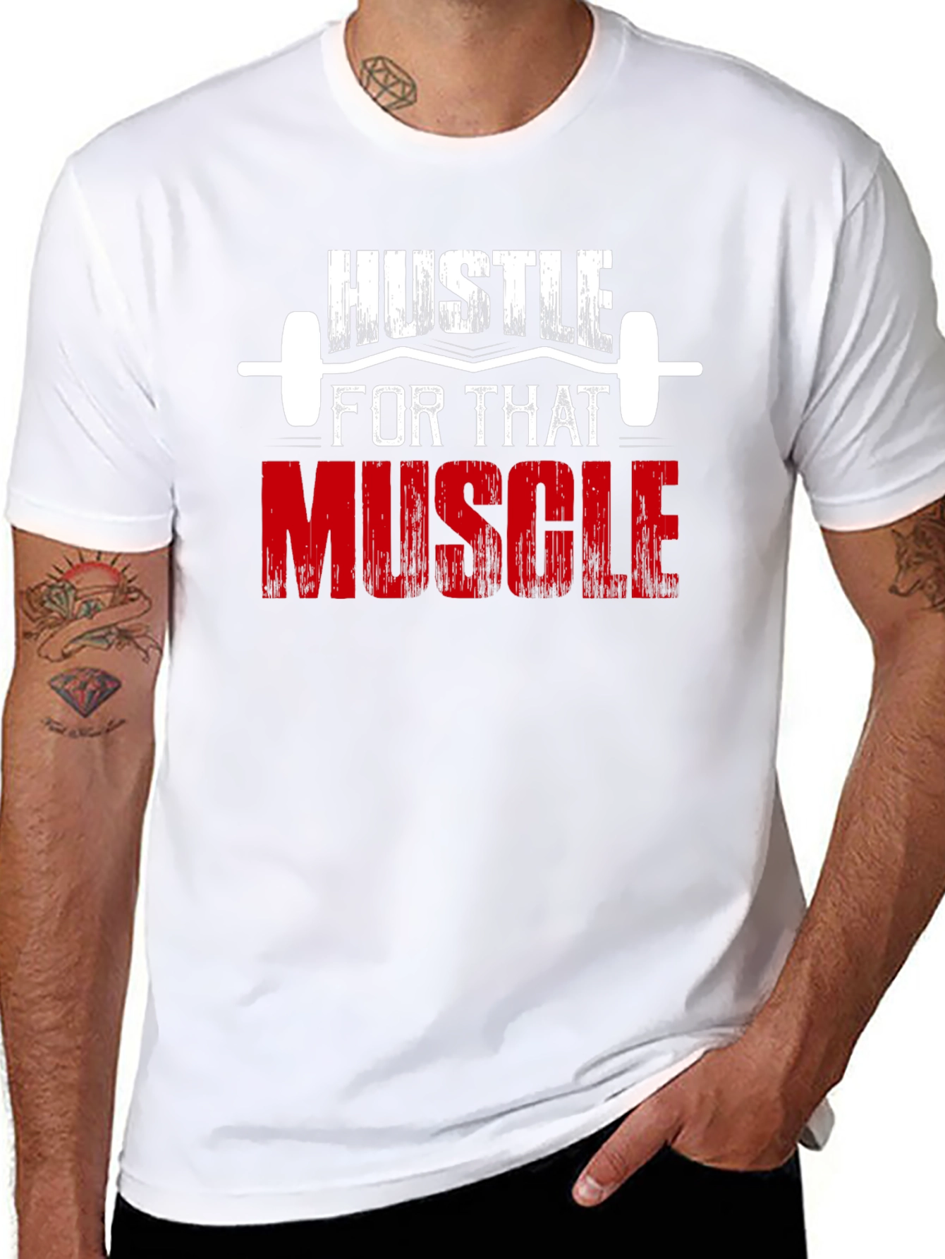 Hustle for That Muscle Graphic T-Shirt