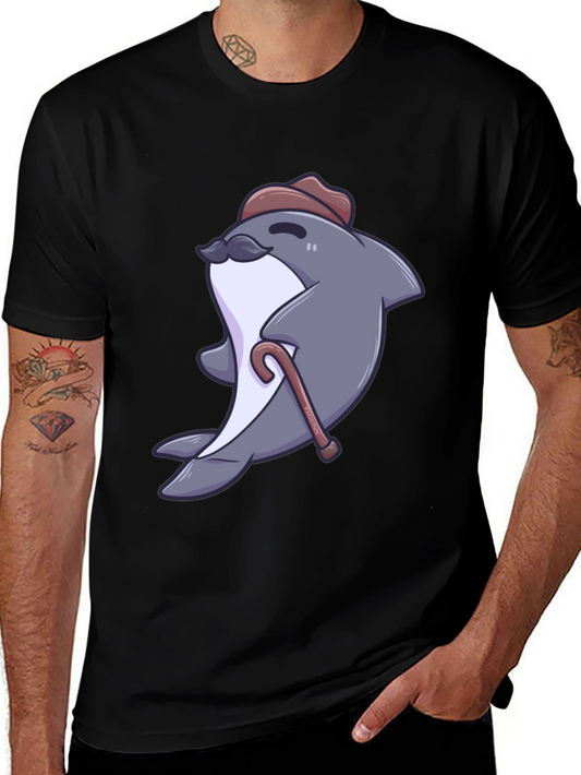 Dapper Dolphin T-Shirt - Cartoon Character Tee