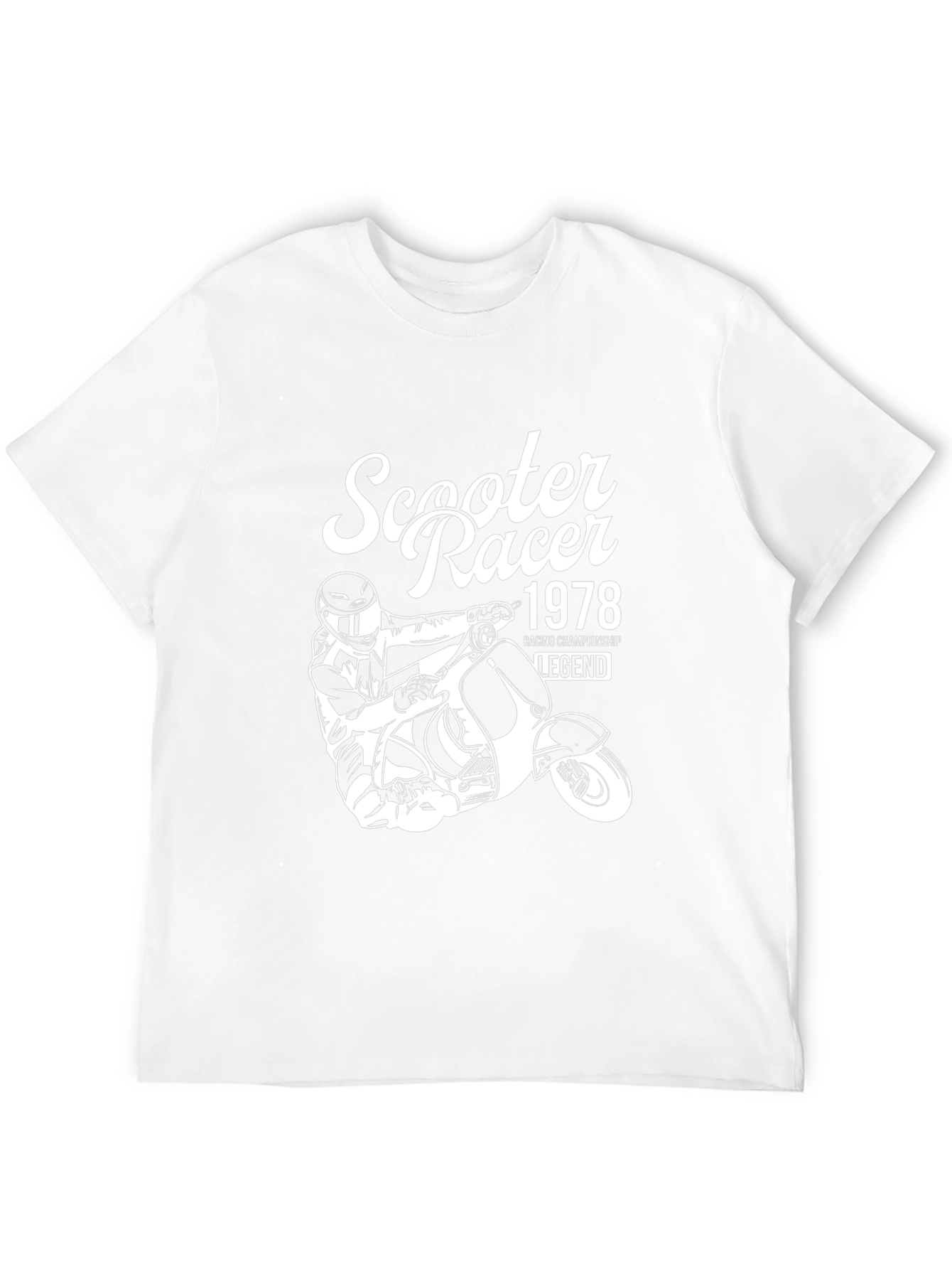 Scooter Racer 1978 Legend Black Graphic T-Shirt