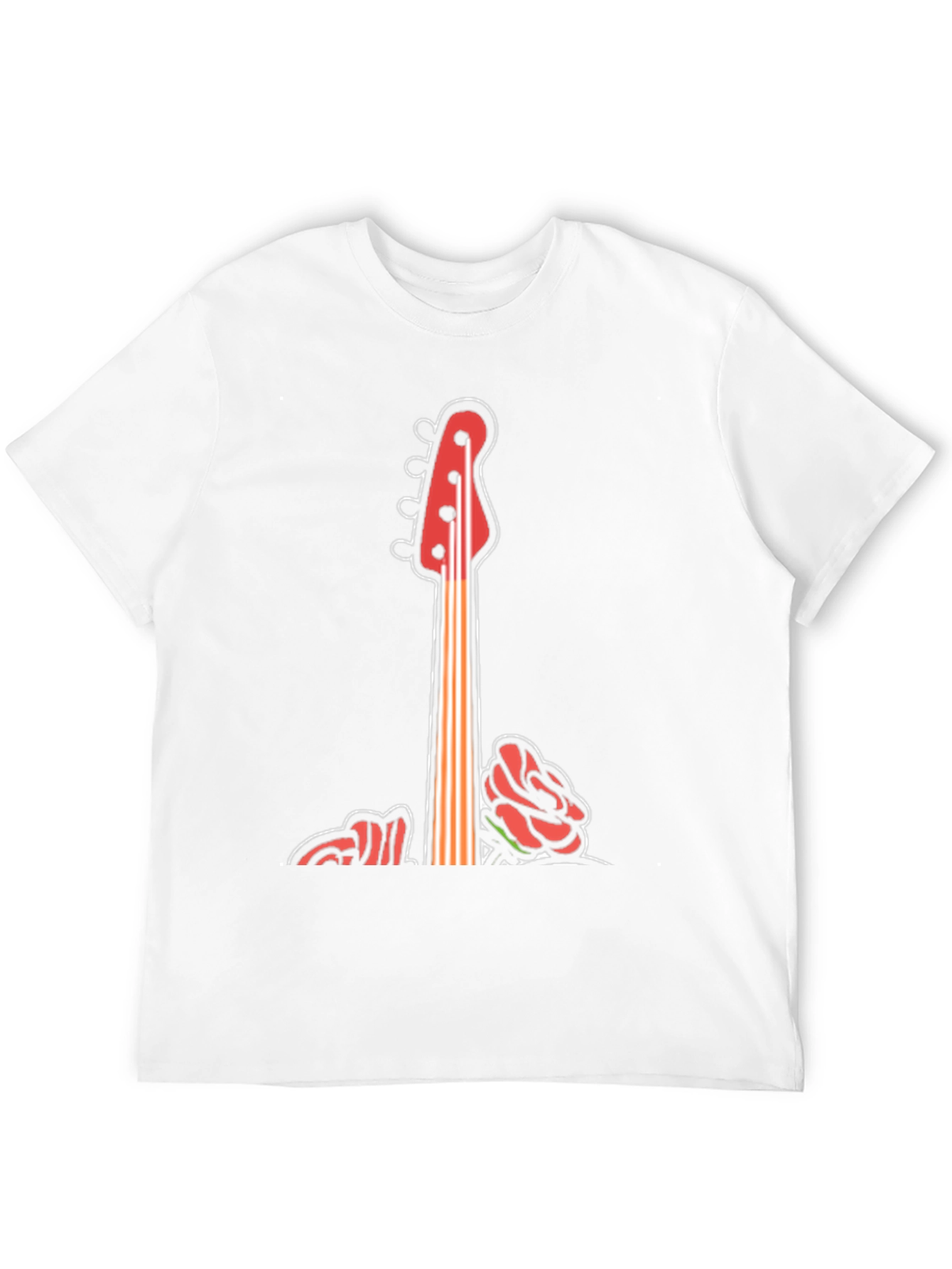 Guitar & Roses Graphic Tee - Cool Band Style