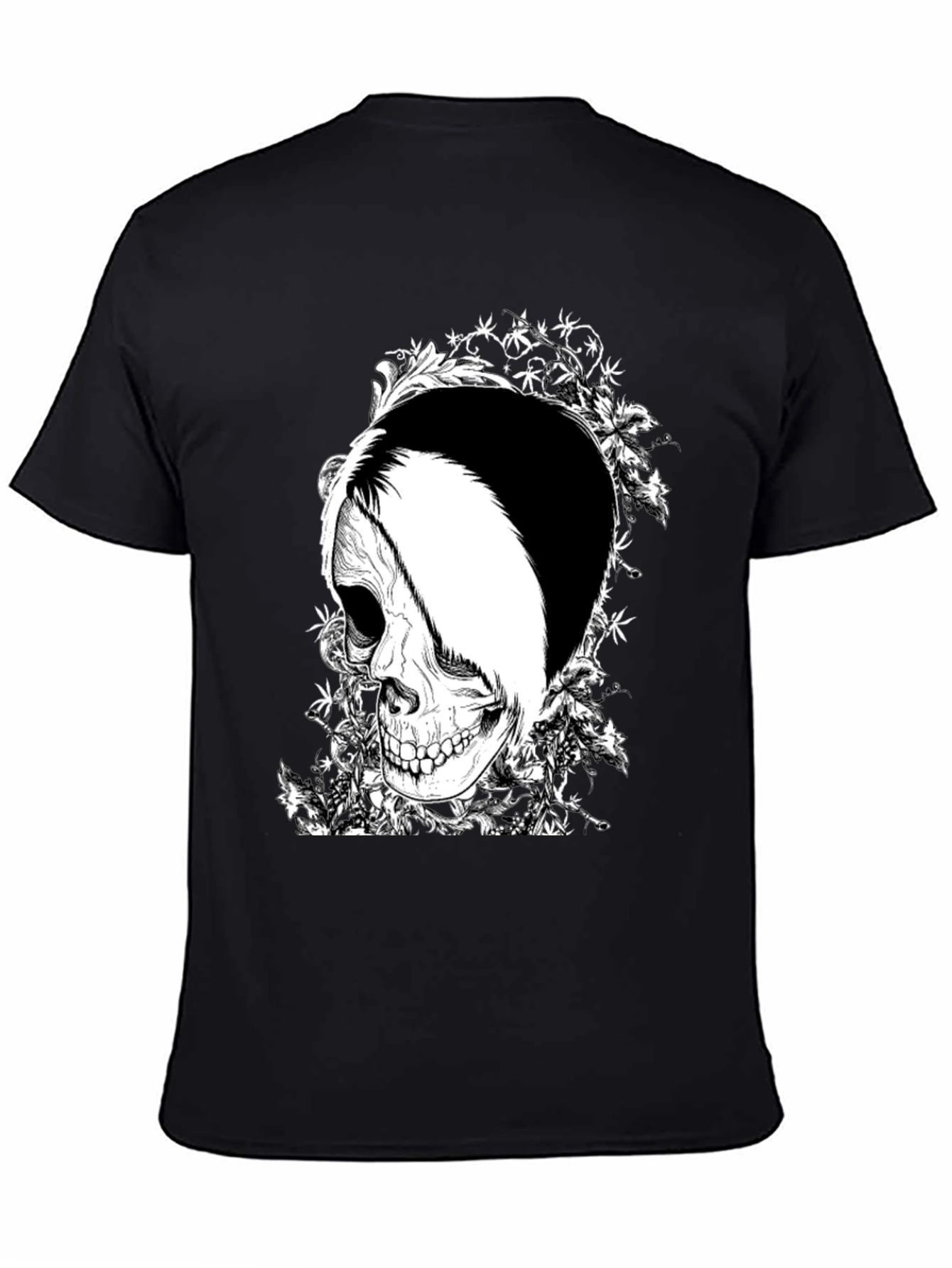 Skull Graphic T-Shirt - Black Cotton Tee