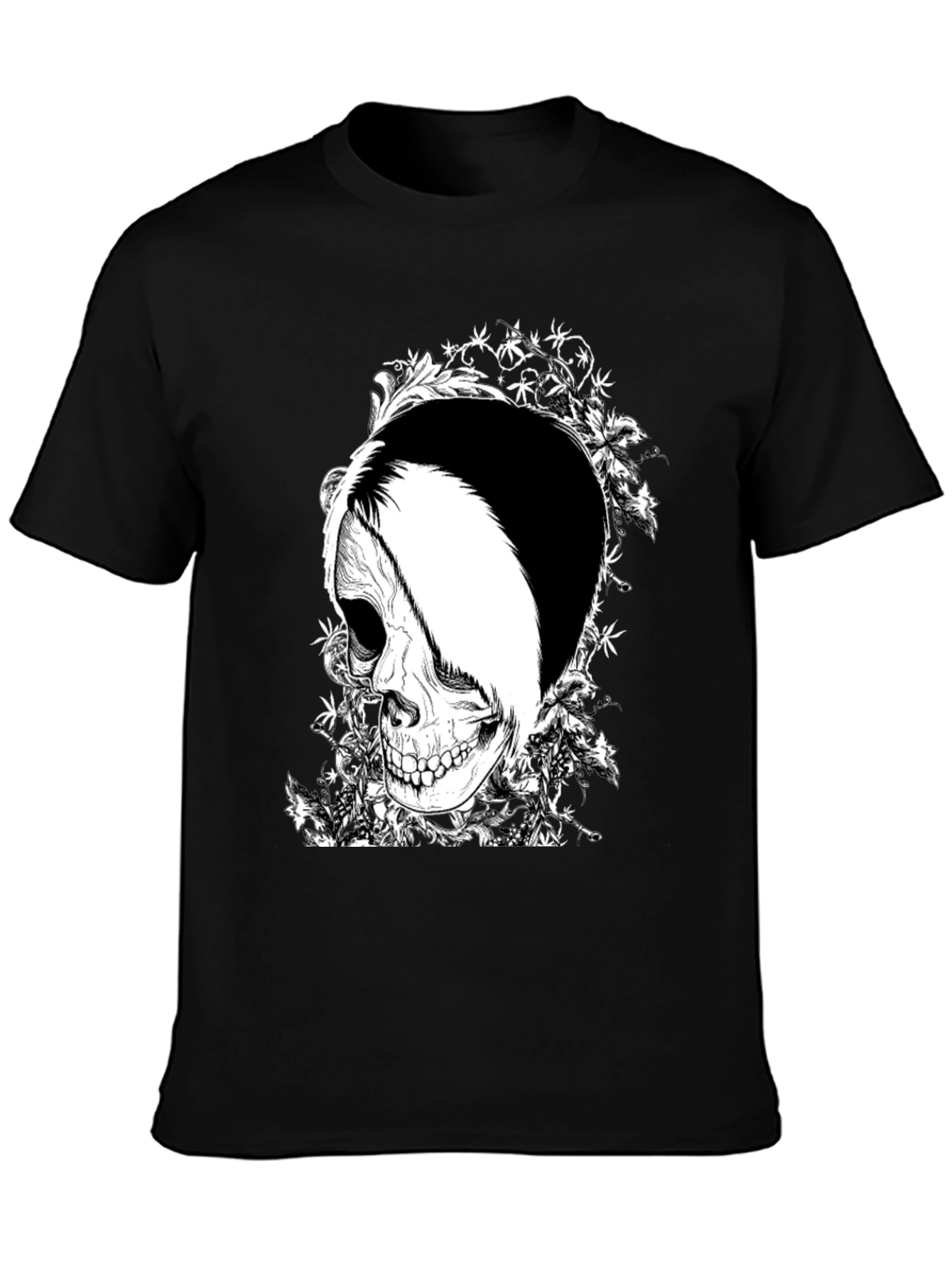 Skull Graphic T-Shirt - Black Cotton Tee