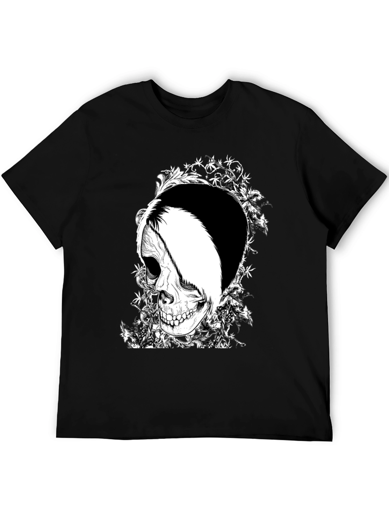 Skull Graphic T-Shirt - Black Cotton Tee