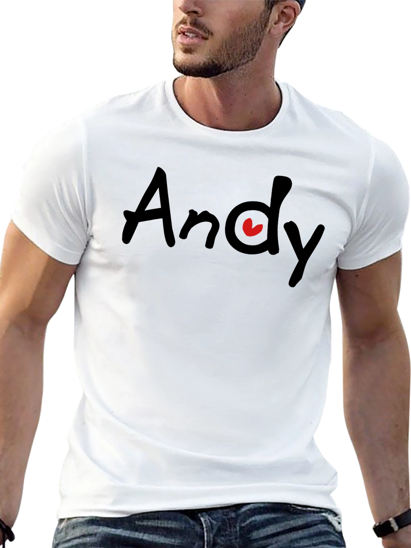 Andy Heart Graphic Black T-Shirt