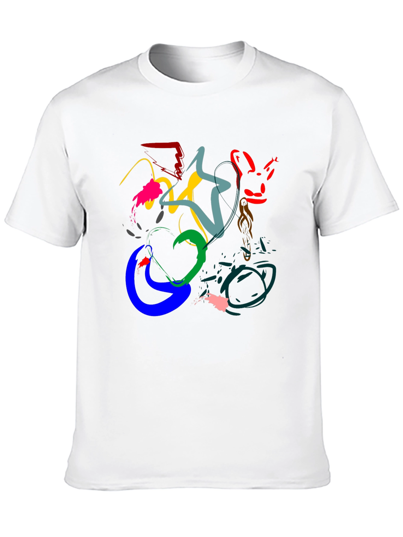 Abstract Art Black T-Shirt - Modern Graphic Tee