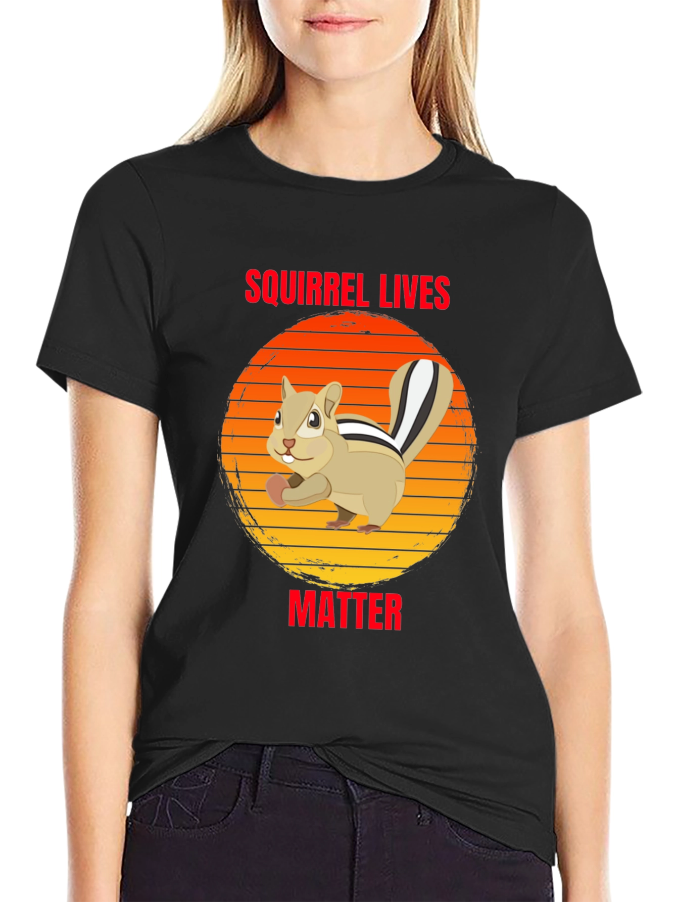 Squirrel Lives Matter Graphic Tee - Unisex Black T-Shirt