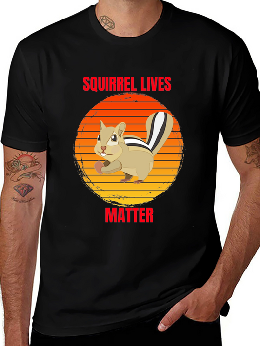 Squirrel Lives Matter Graphic Tee - Unisex Black T-Shirt