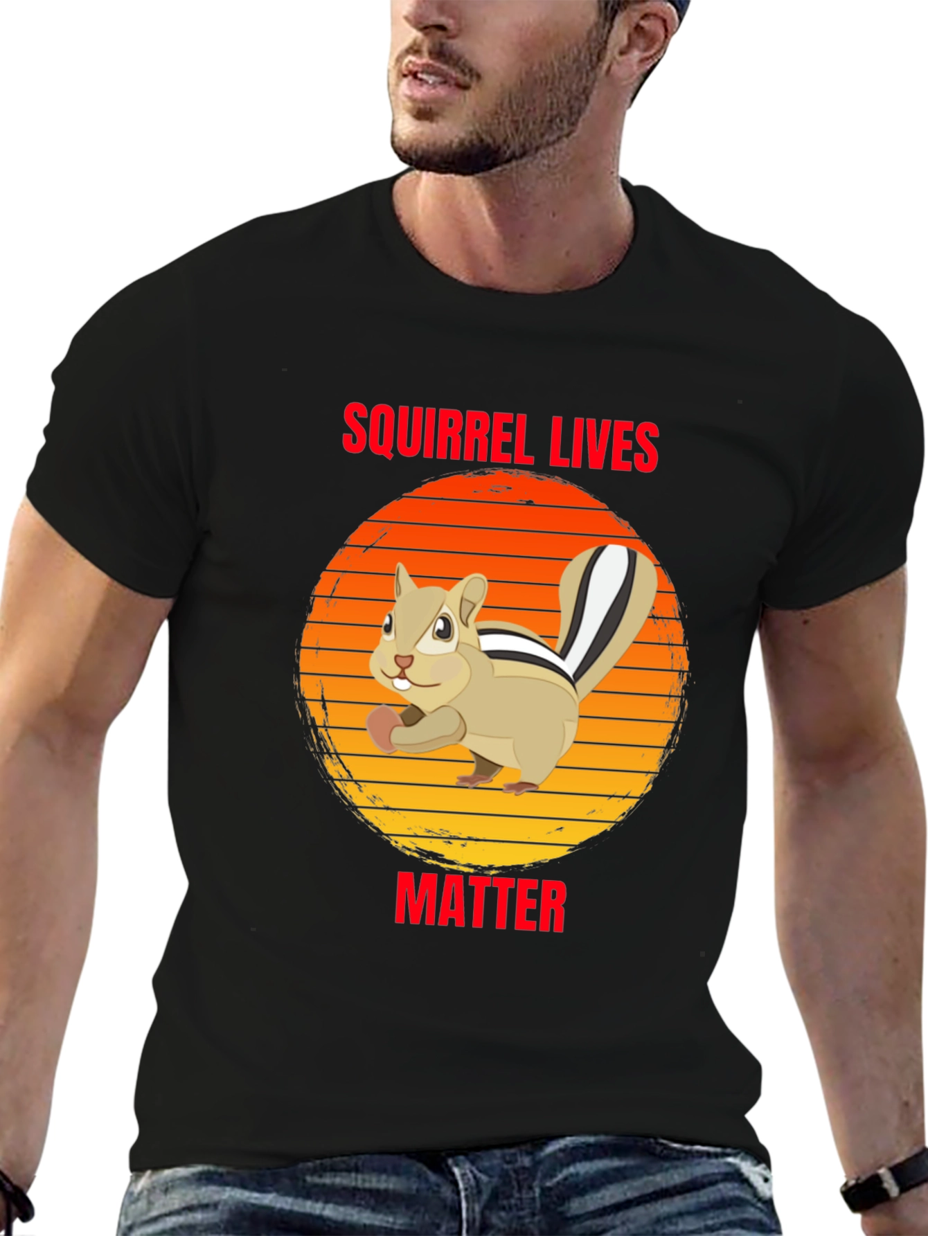 Squirrel Lives Matter Graphic Tee - Unisex Black T-Shirt