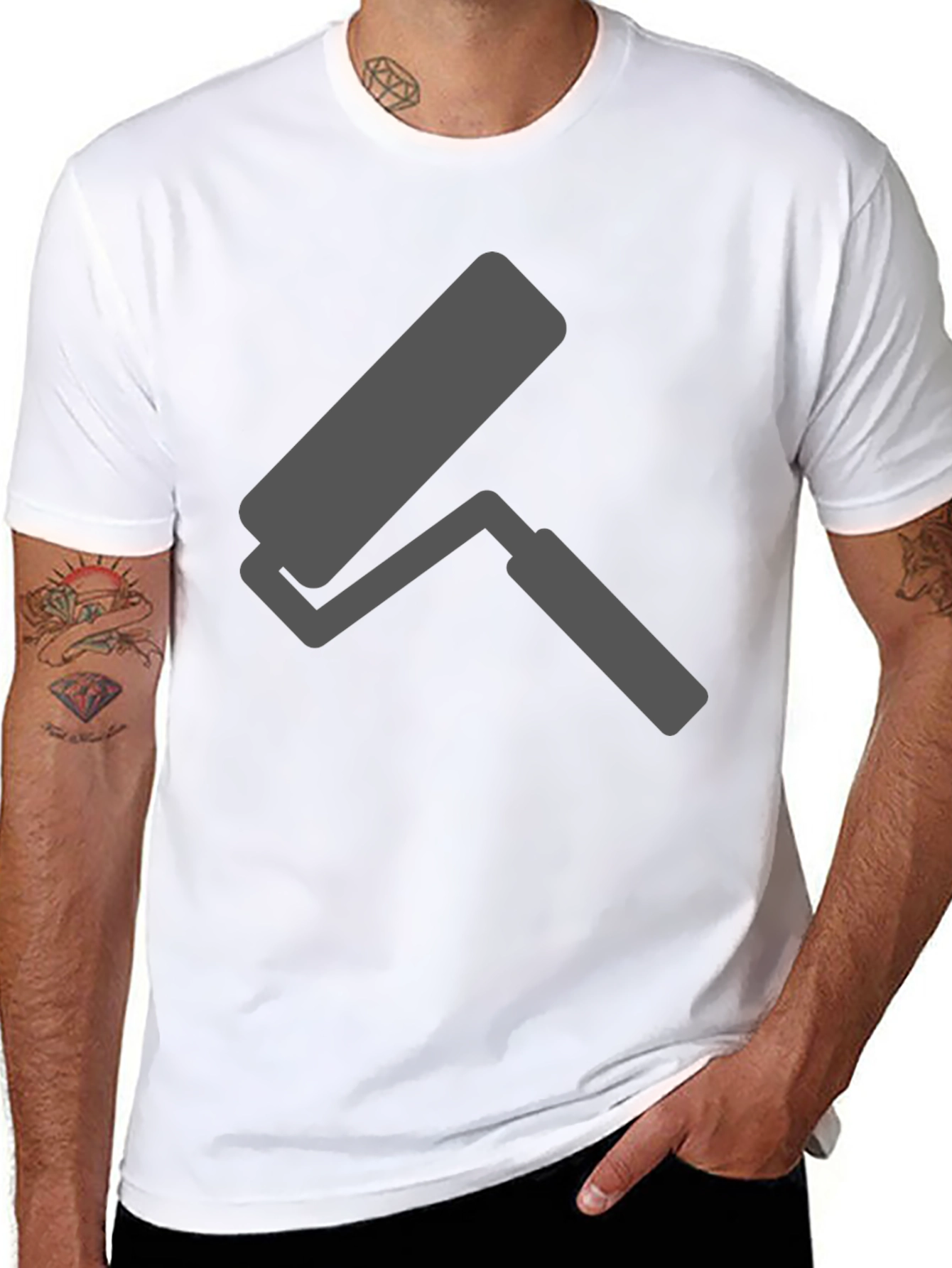 Paint Roller Graphic Tee - DIY Enthusiast T-Shirt
