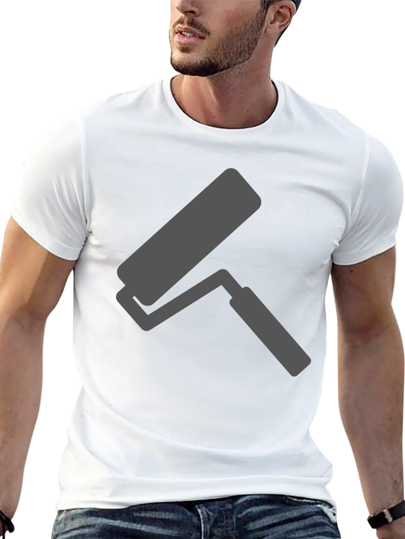 Paint Roller Graphic Tee - DIY Enthusiast T-Shirt