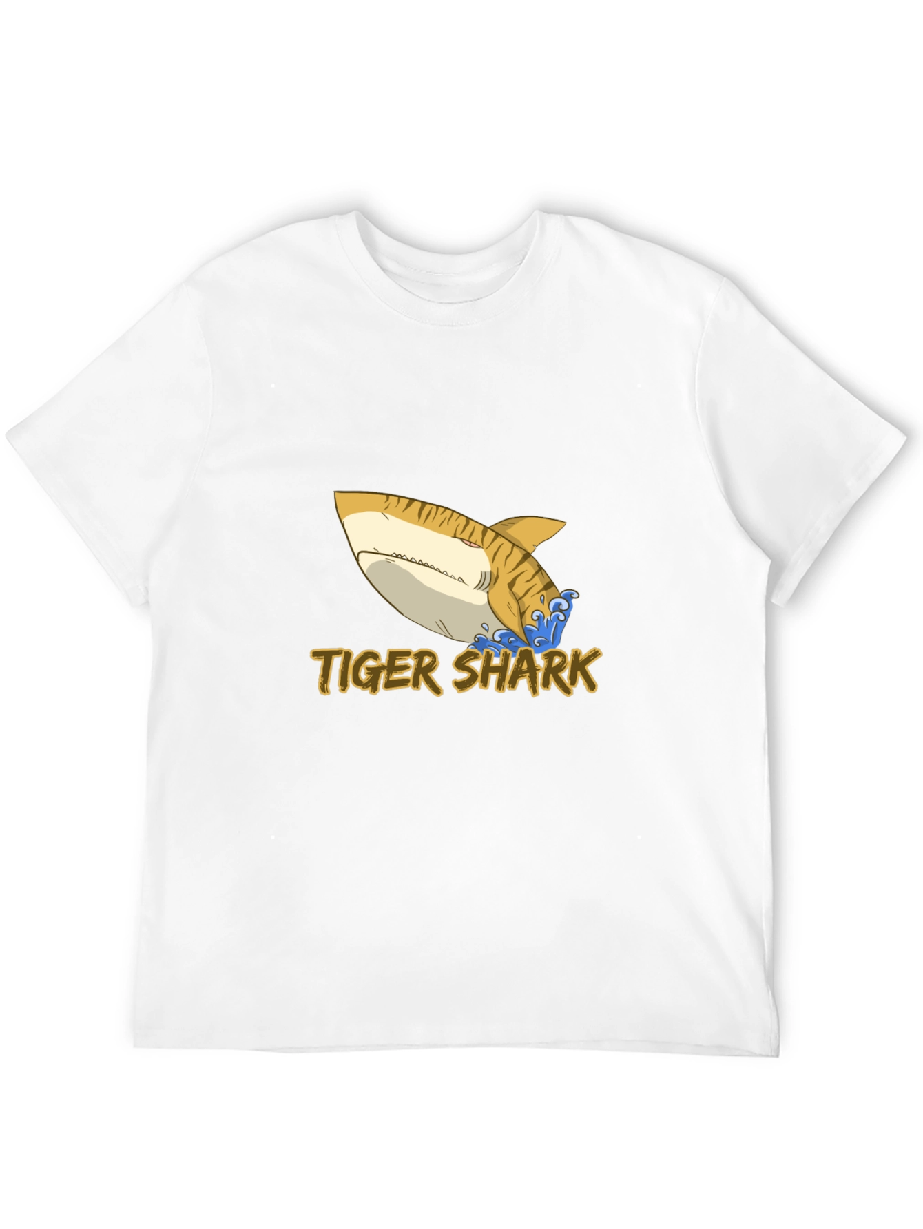 Tiger Shark Graphic Tee - Black Cotton Comfort