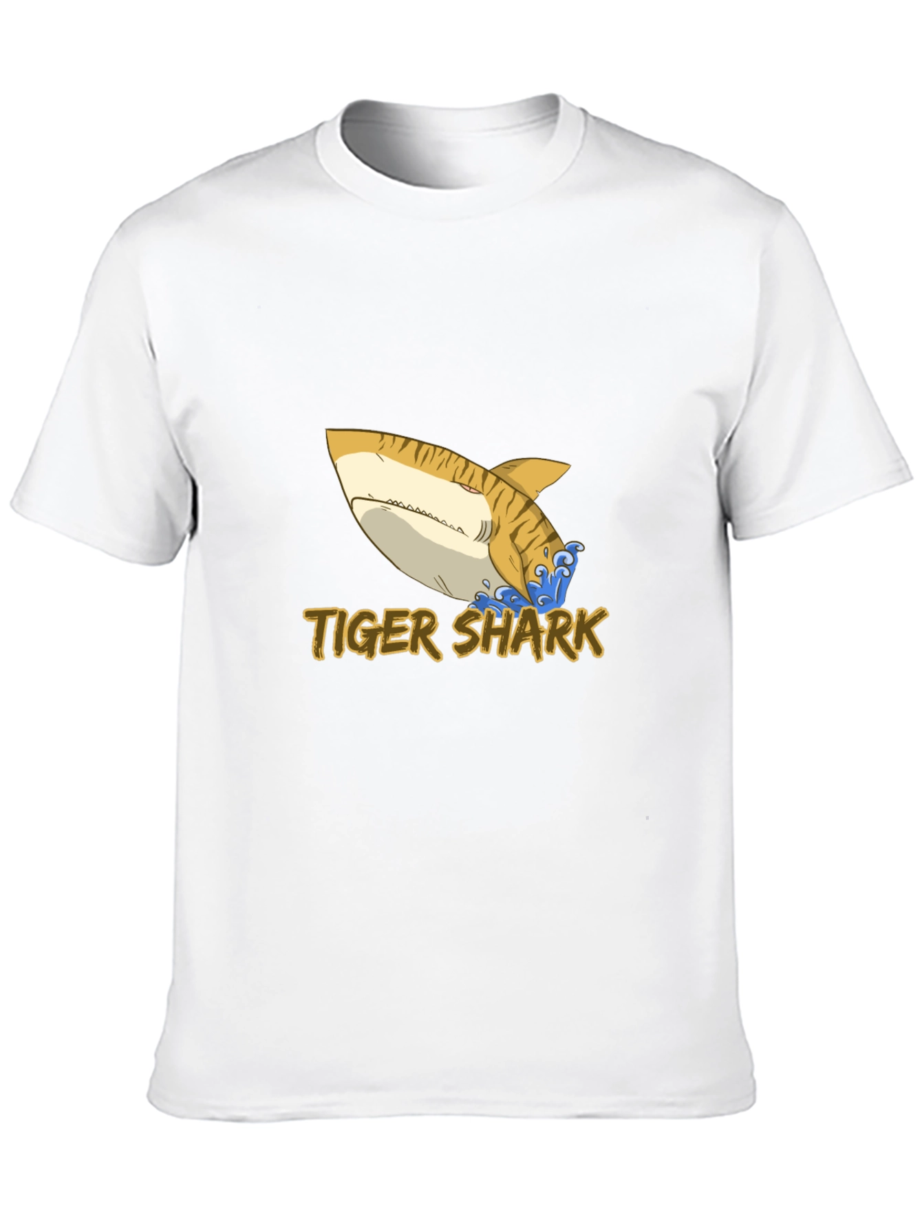Tiger Shark Graphic Tee - Black Cotton Comfort