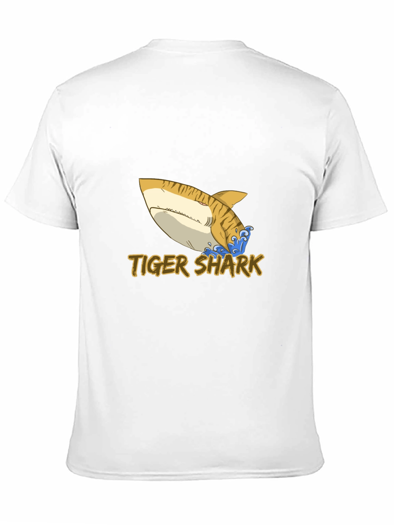 Tiger Shark Graphic Tee - Black Cotton Comfort