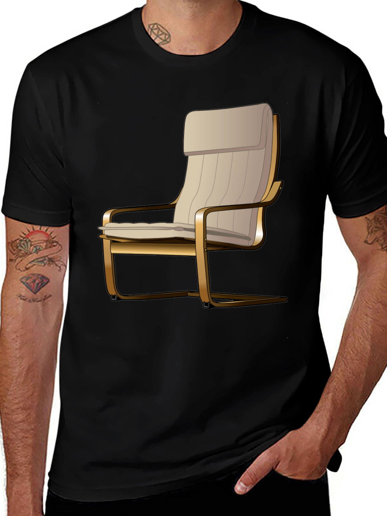 Modern Chair Graphic Tee - Stylish Comfort