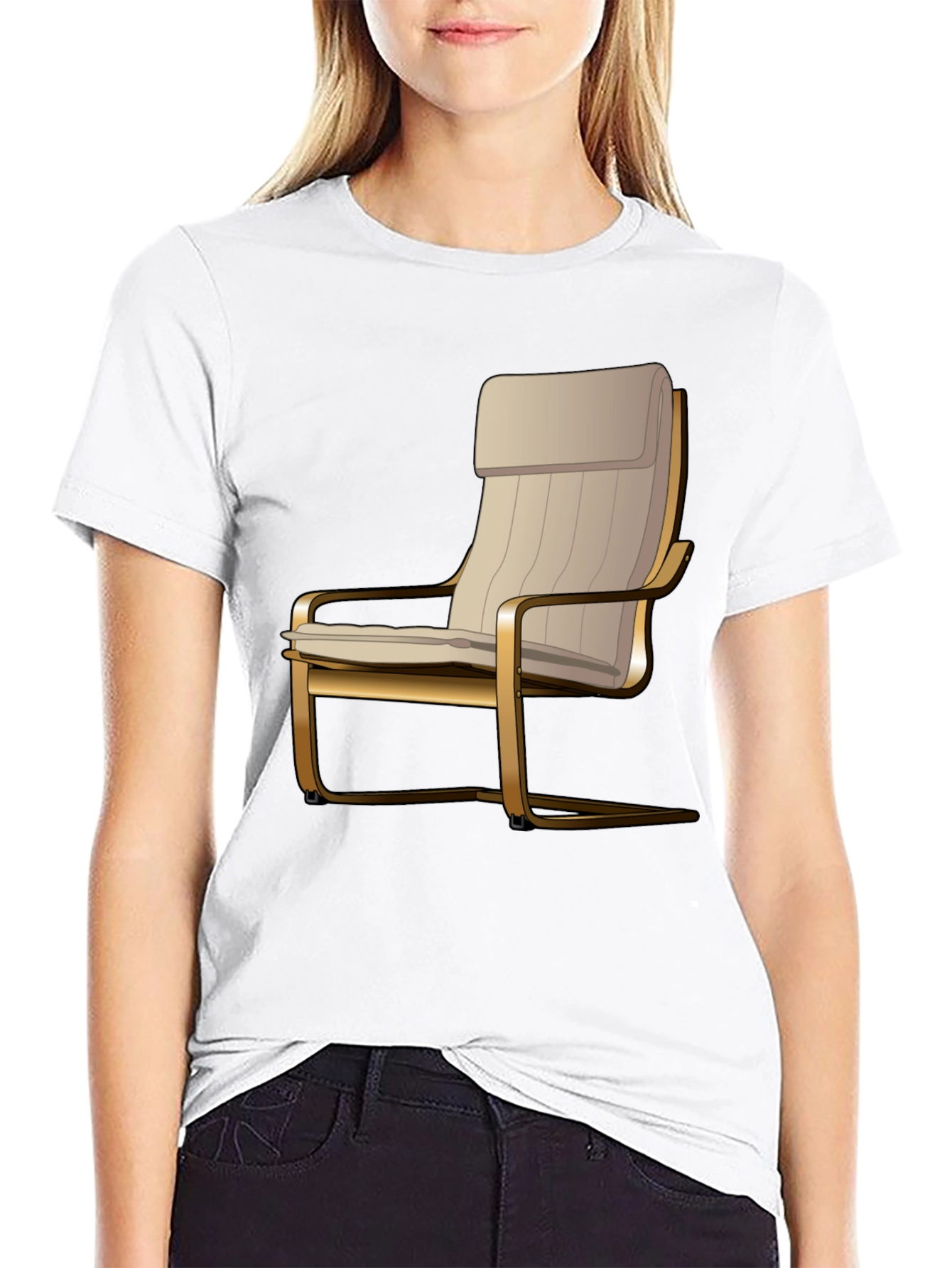 Modern Chair Graphic Tee - Stylish Comfort