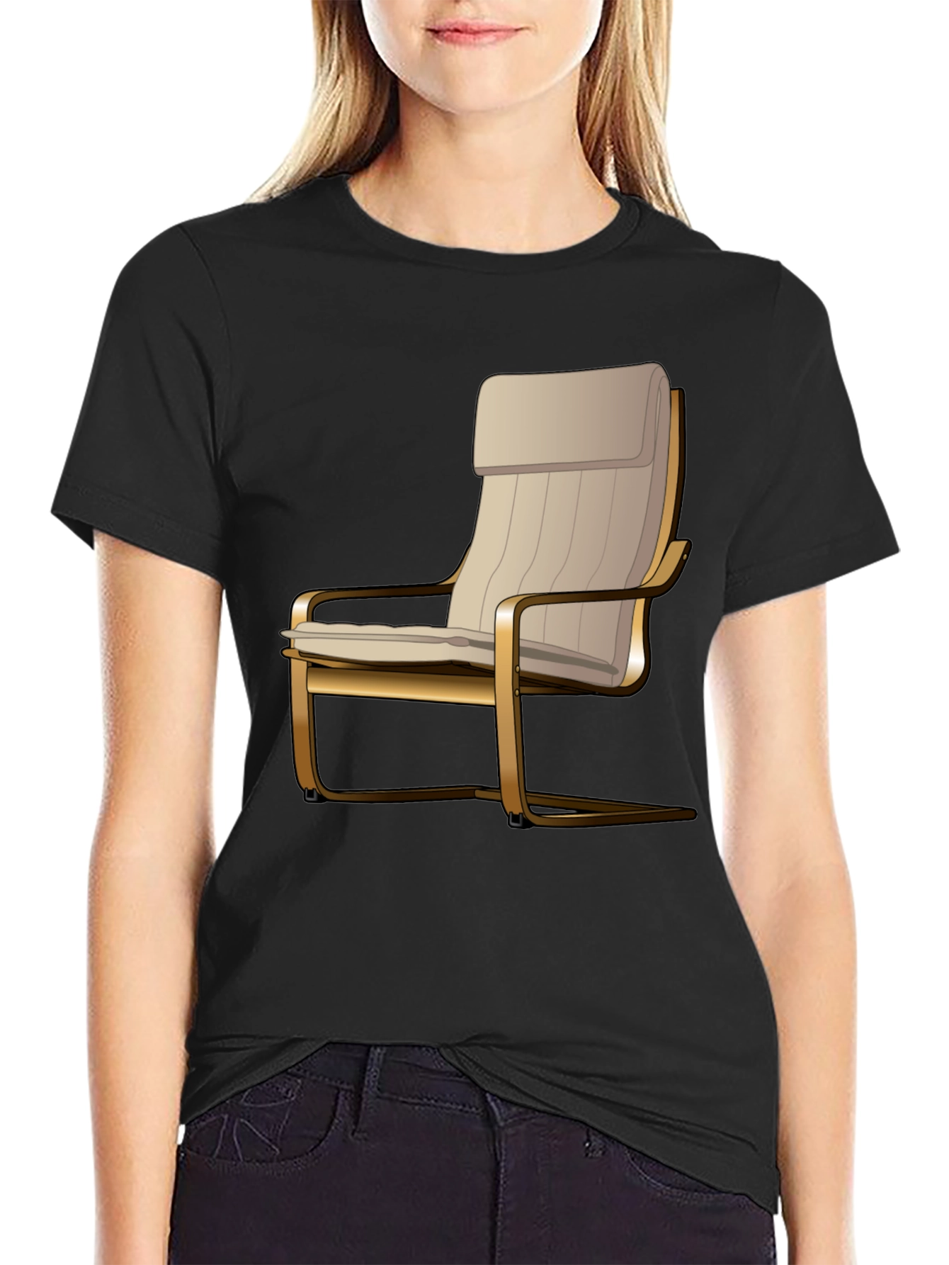 Modern Chair Graphic Tee - Stylish Comfort