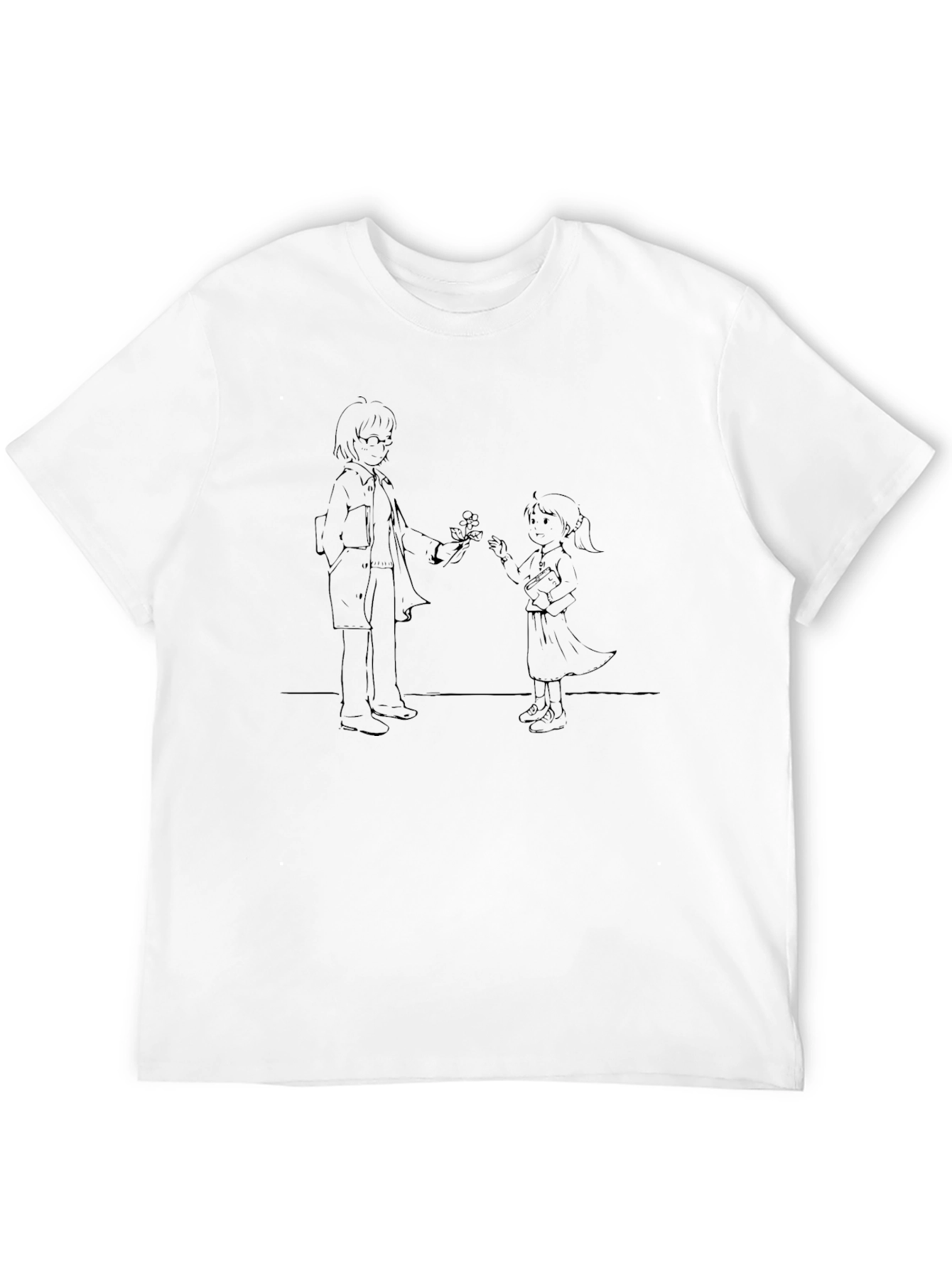 Sketch Art T-Shirt - Anime Style Line Drawing