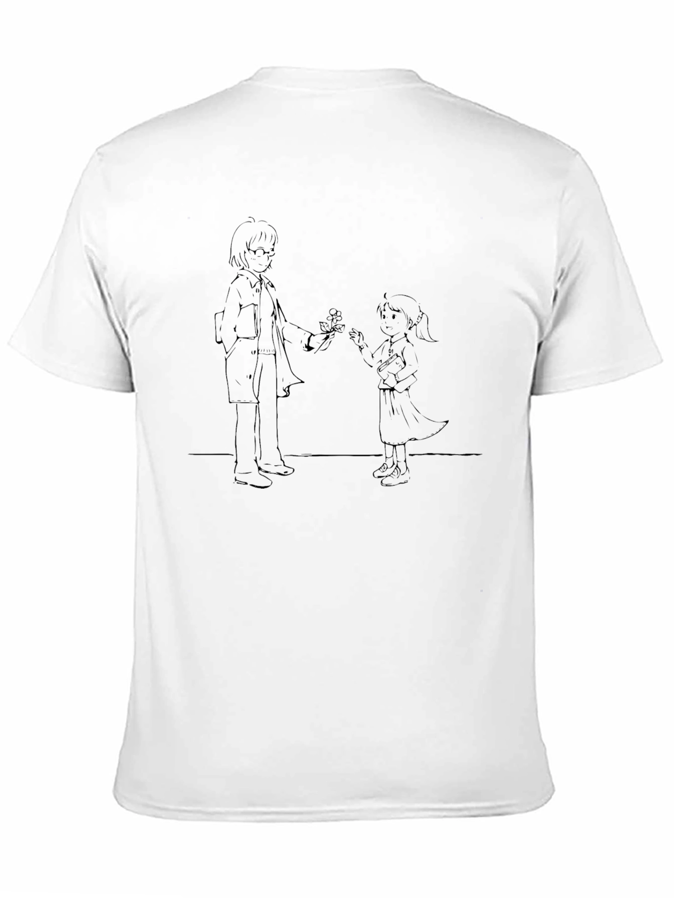 Sketch Art T-Shirt - Anime Style Line Drawing