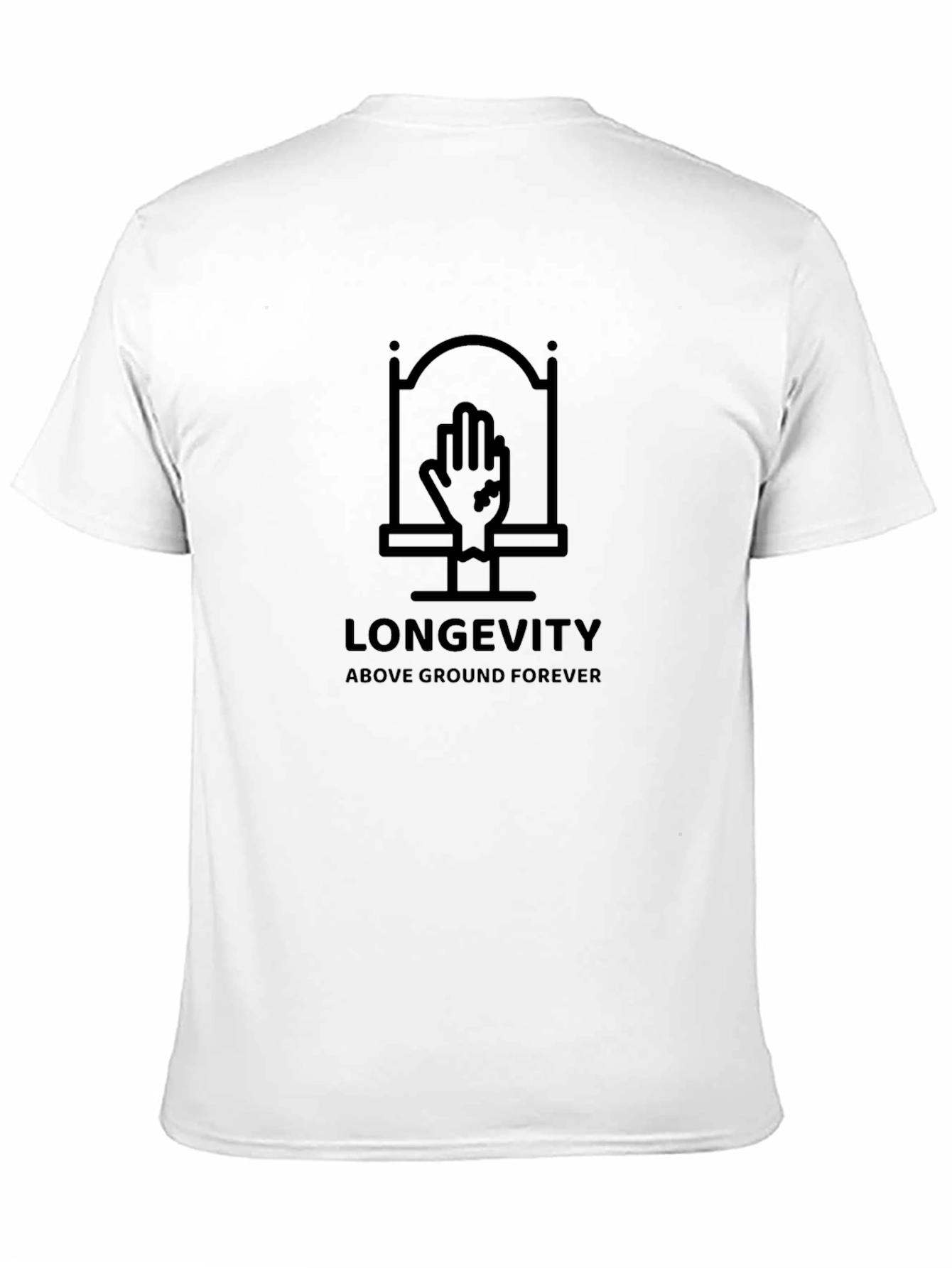 Longevity Black Graphic Tee - Above Ground Forever