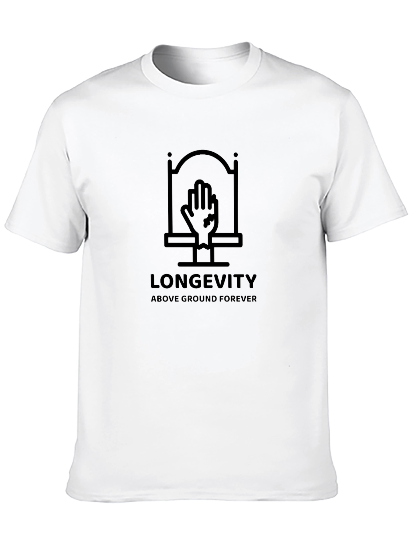 Longevity Black Graphic Tee - Above Ground Forever