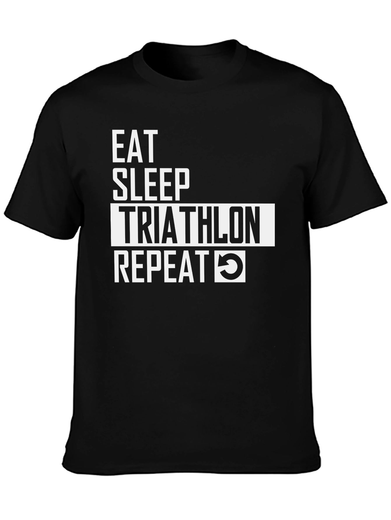 Eat Sleep Triathlon Repeat Graphic T-Shirt