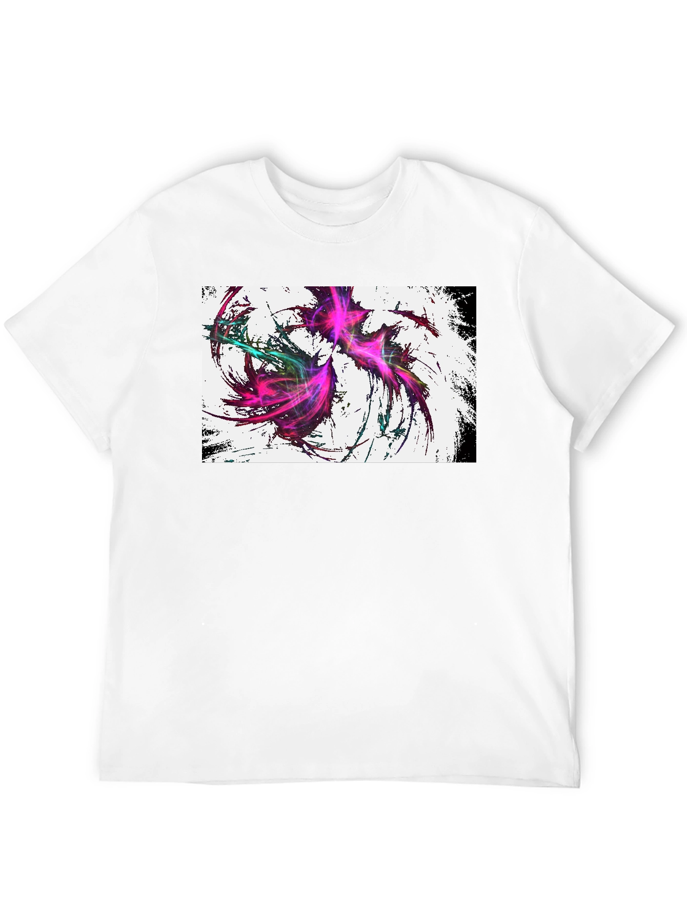 Abstract Art Graphic Tee - Black