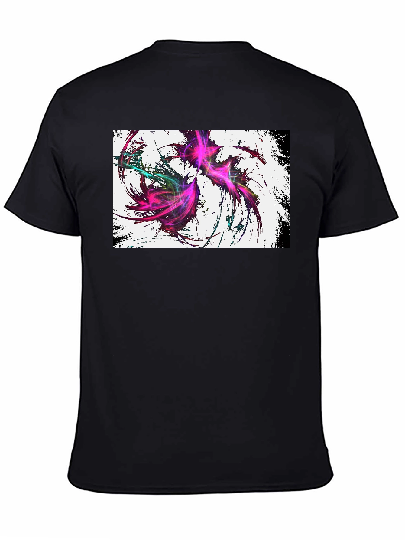Abstract Art Graphic Tee - Black
