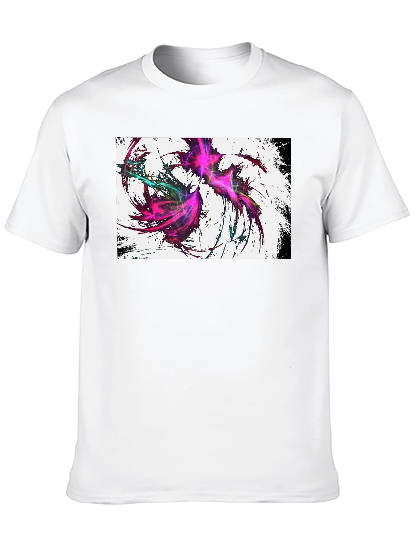 Abstract Art Graphic Tee - Black
