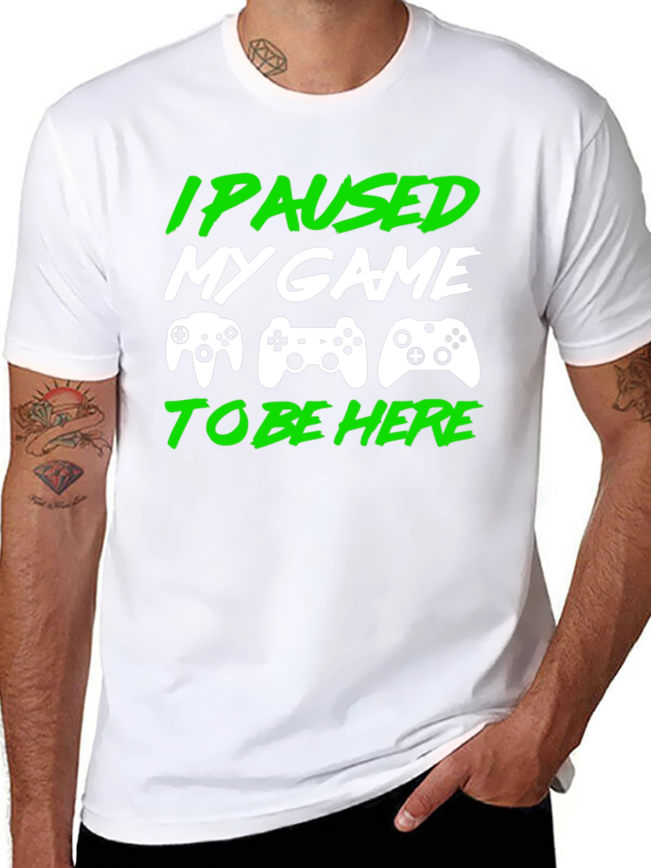 I Paused My Game to Be Here Gamer T-Shirt