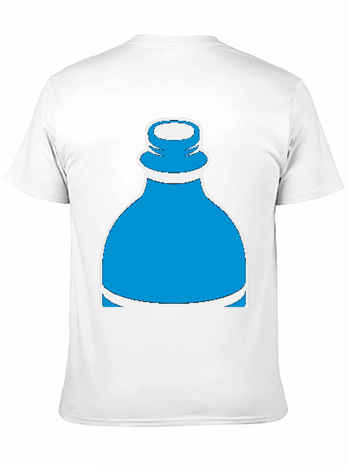 Novelty Water Bottle Graphic Tee - Black