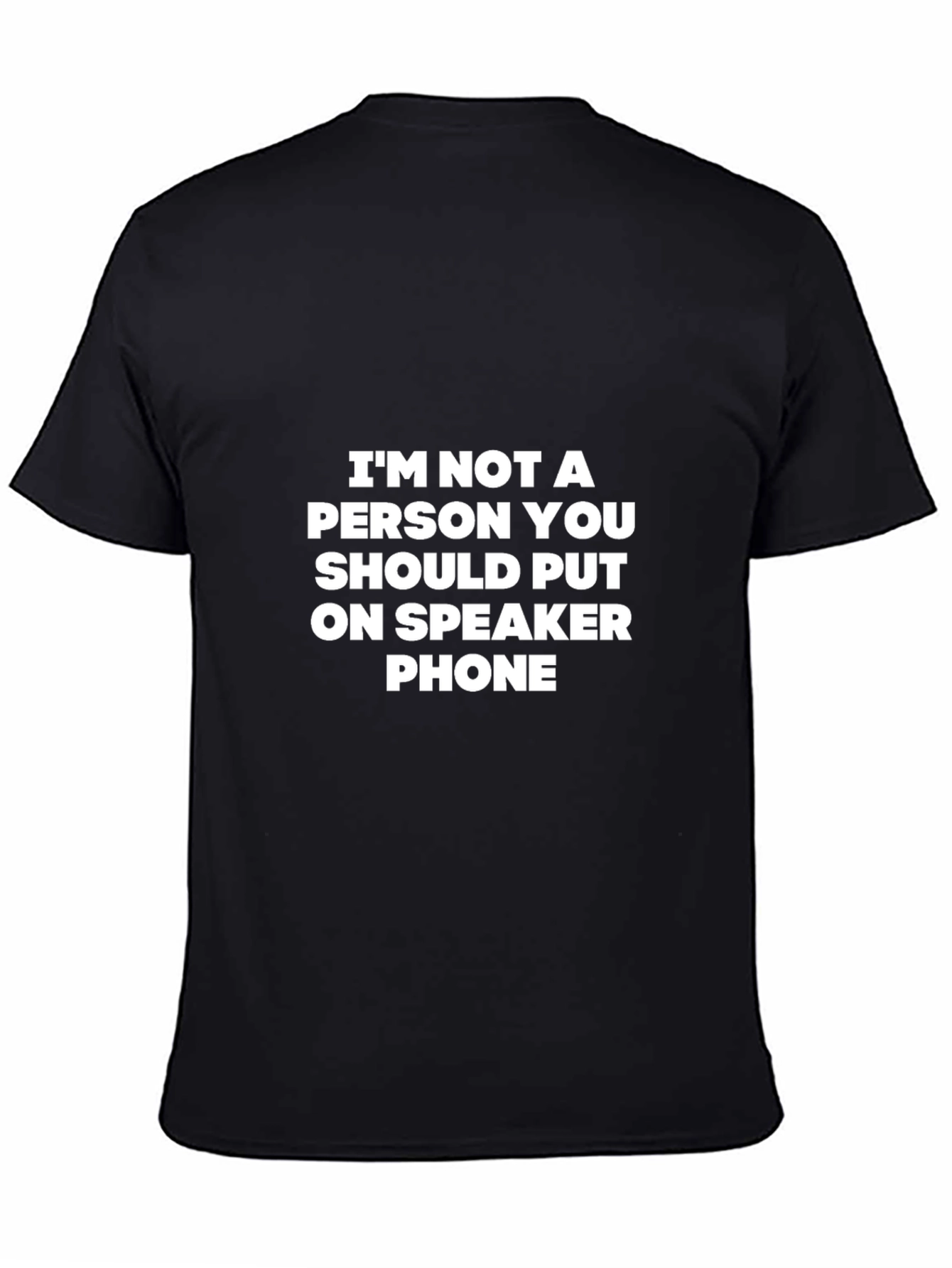Speaker Phone Warning Black T-Shirt
