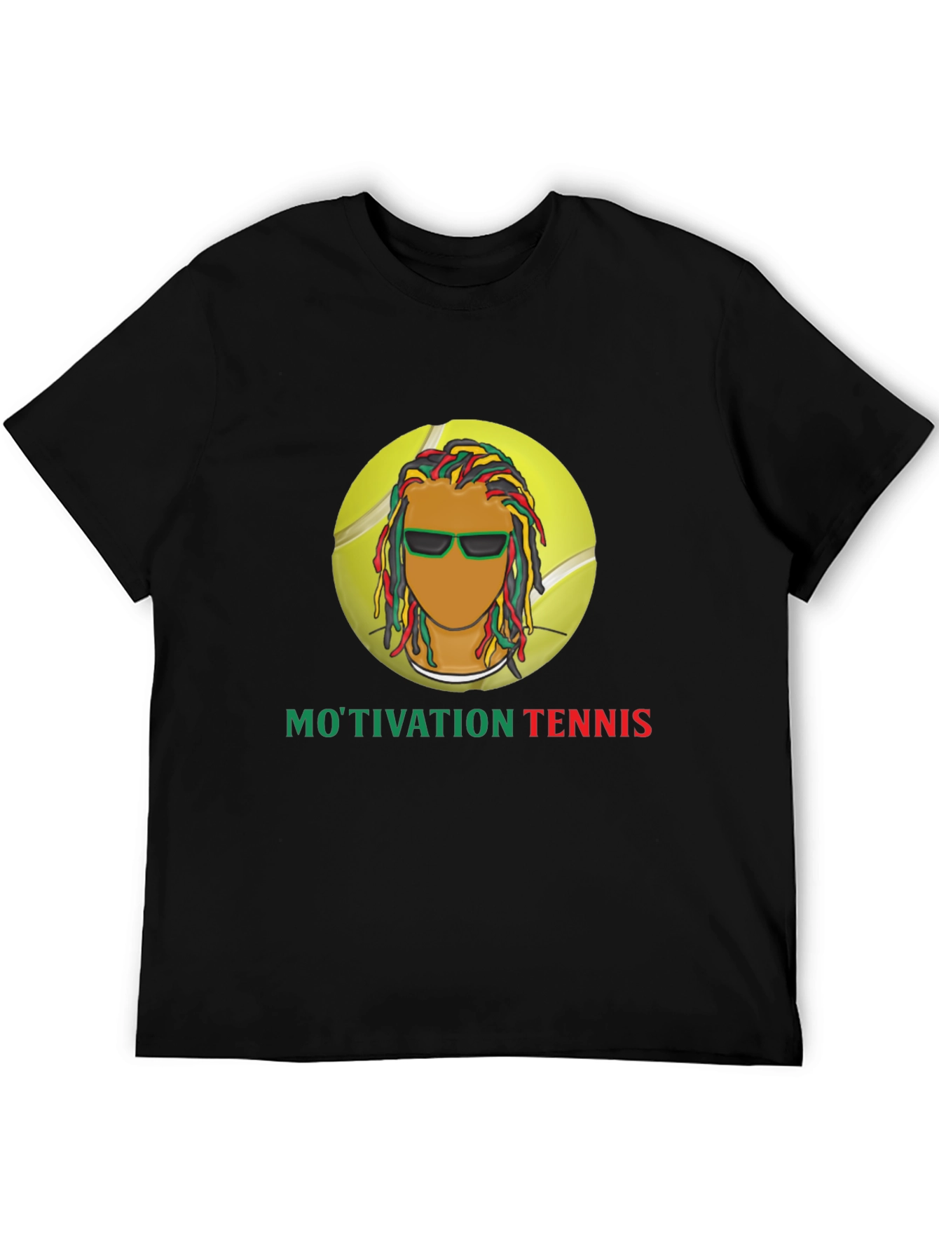 Motivation Tennis Graphic Black T-Shirt